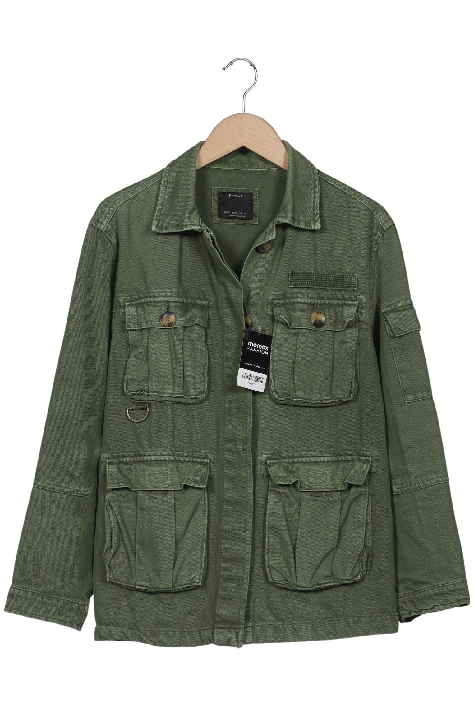 

bershka Damen Jacke, grün, Gr. 36