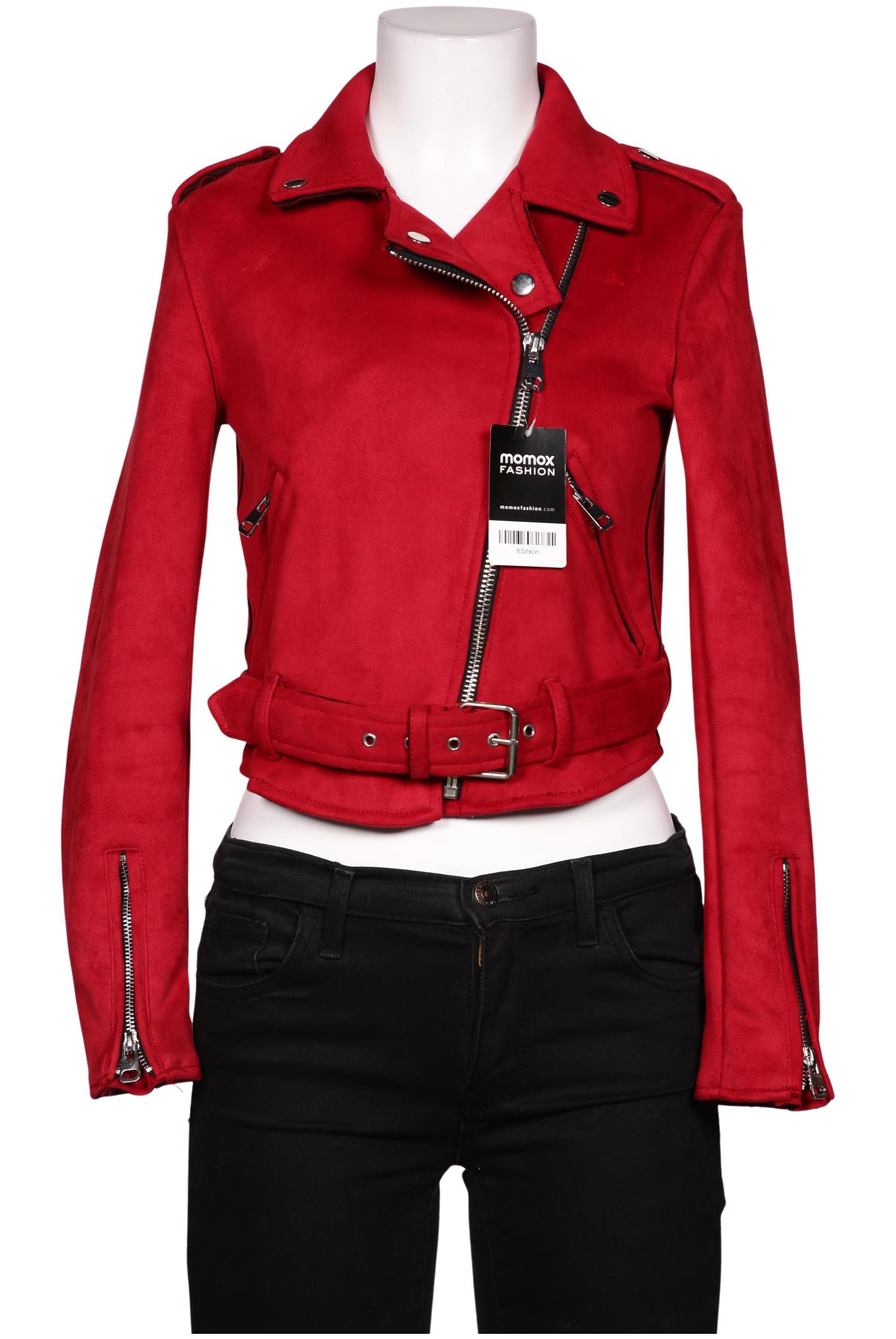 

bershka Damen Jacke, bordeaux, Gr. 36
