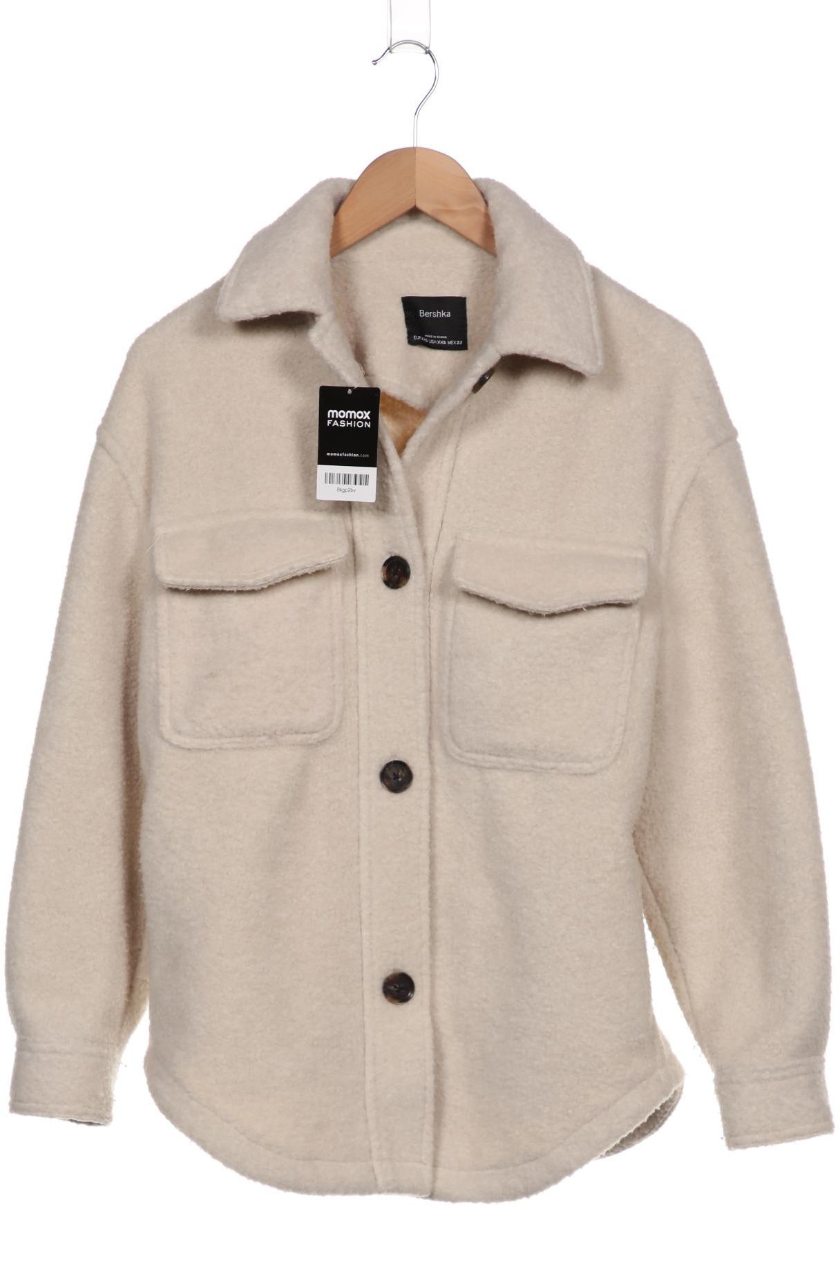 

bershka Damen Jacke, cremeweiß