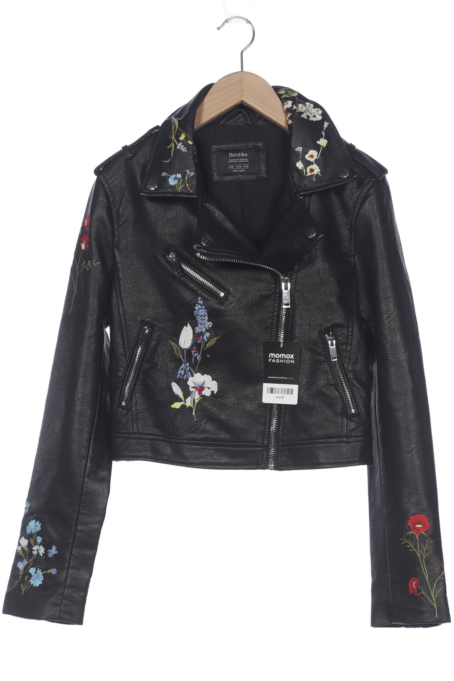 

bershka Damen Jacke, schwarz, Gr. 38