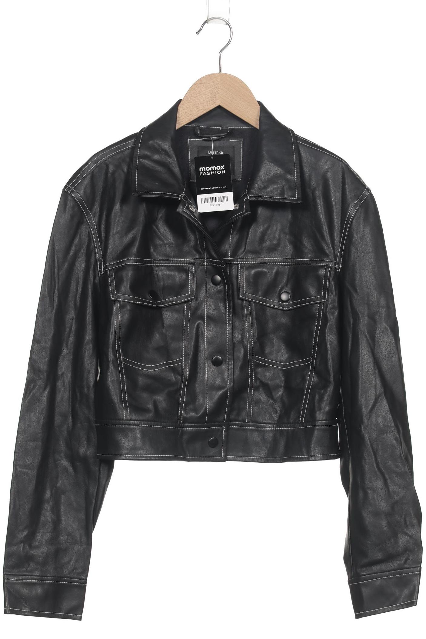 

bershka Damen Jacke, schwarz, Gr. 38