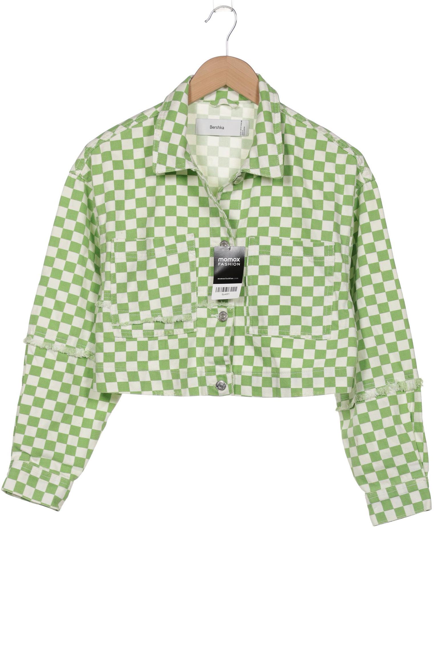 

bershka Damen Jacke, grün, Gr. 38