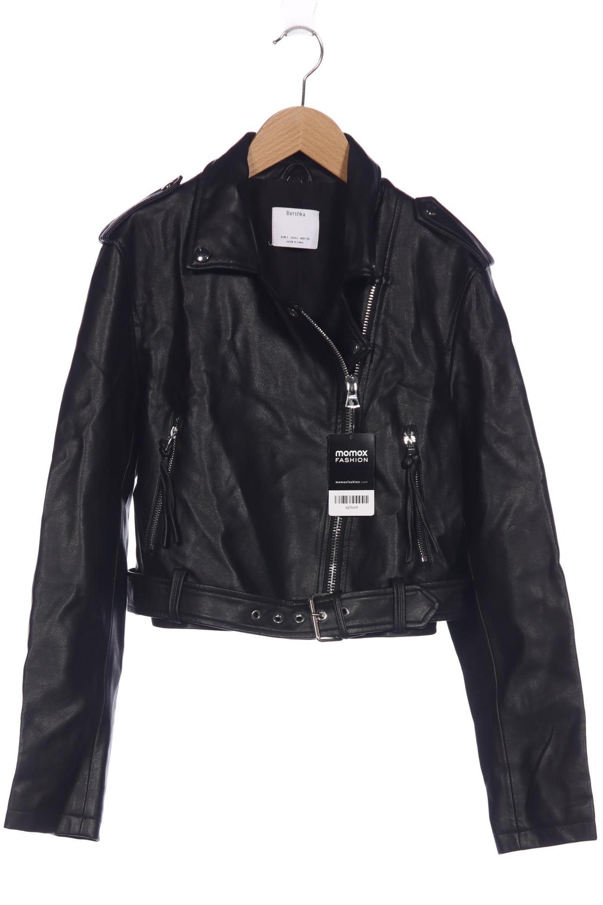 

bershka Damen Jacke, schwarz, Gr. 42