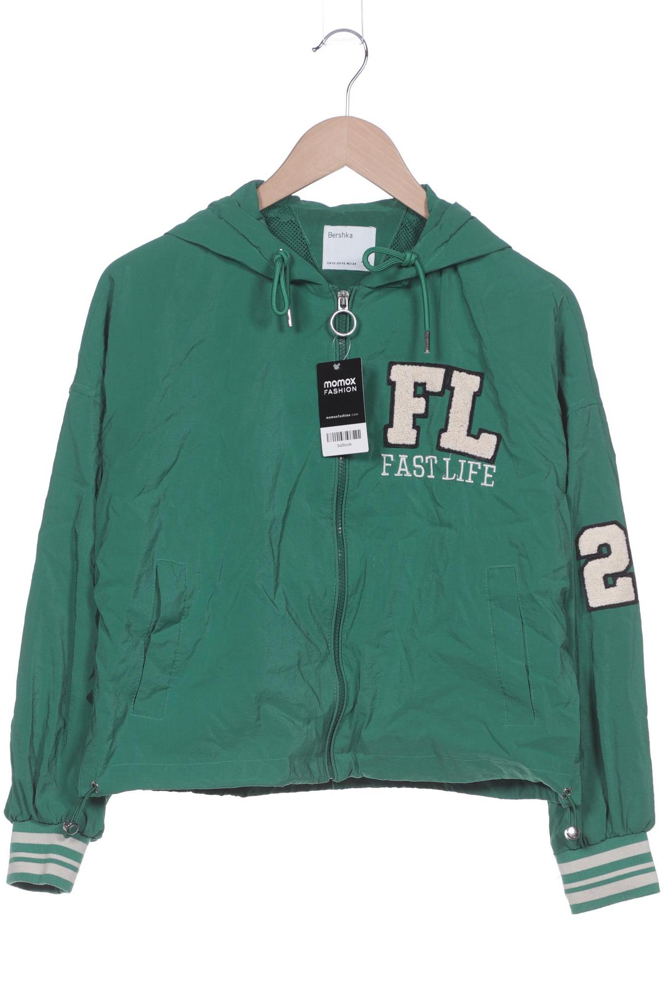 

bershka Damen Jacke, grün, Gr. 34