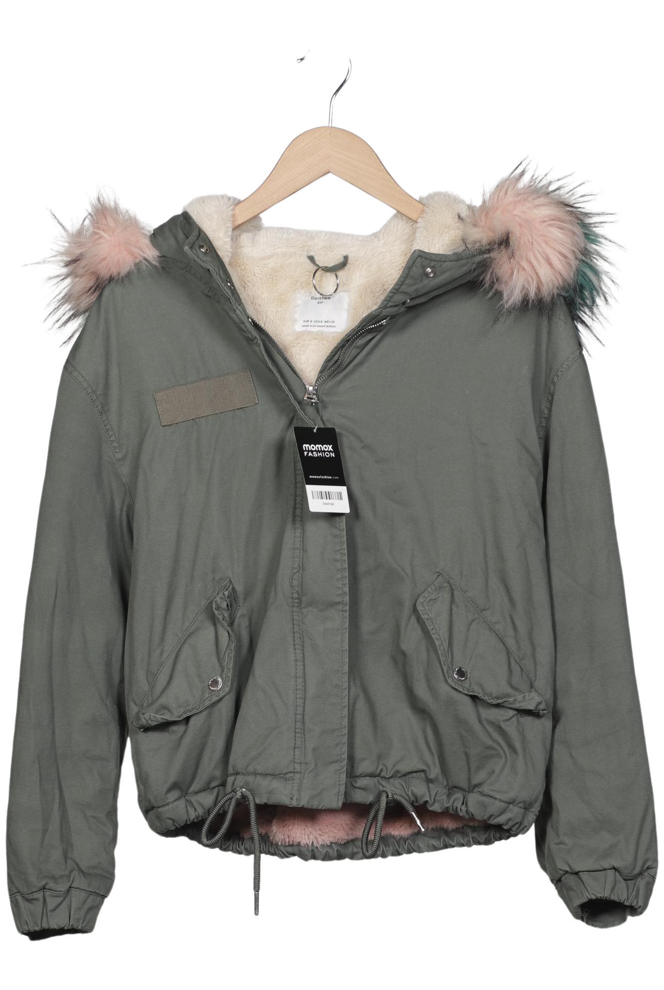 

bershka Damen Jacke, grün, Gr. 36