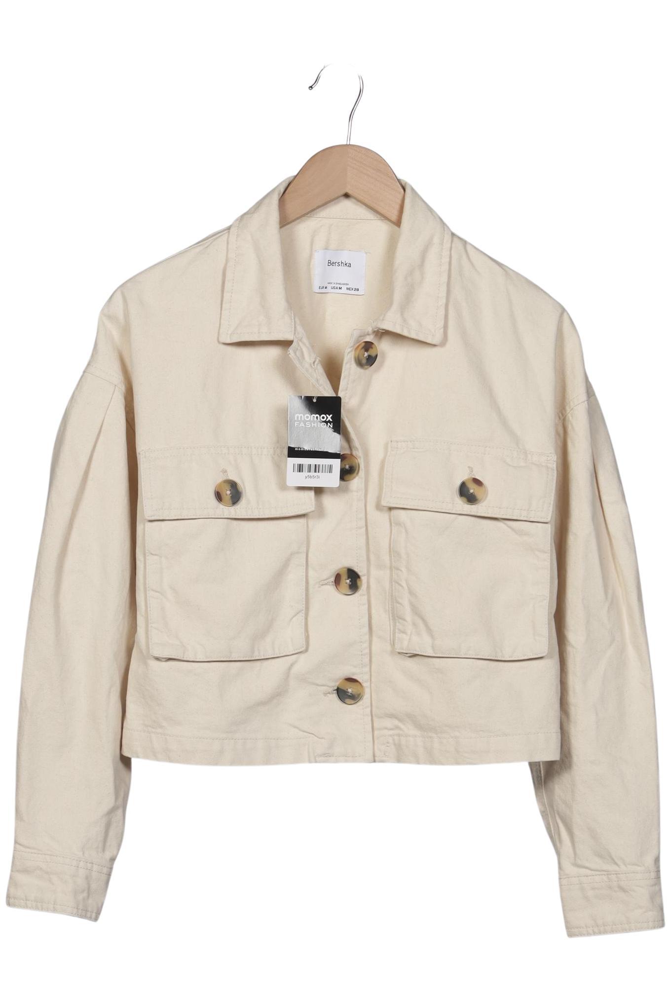 

bershka Damen Jacke, beige, Gr. 38