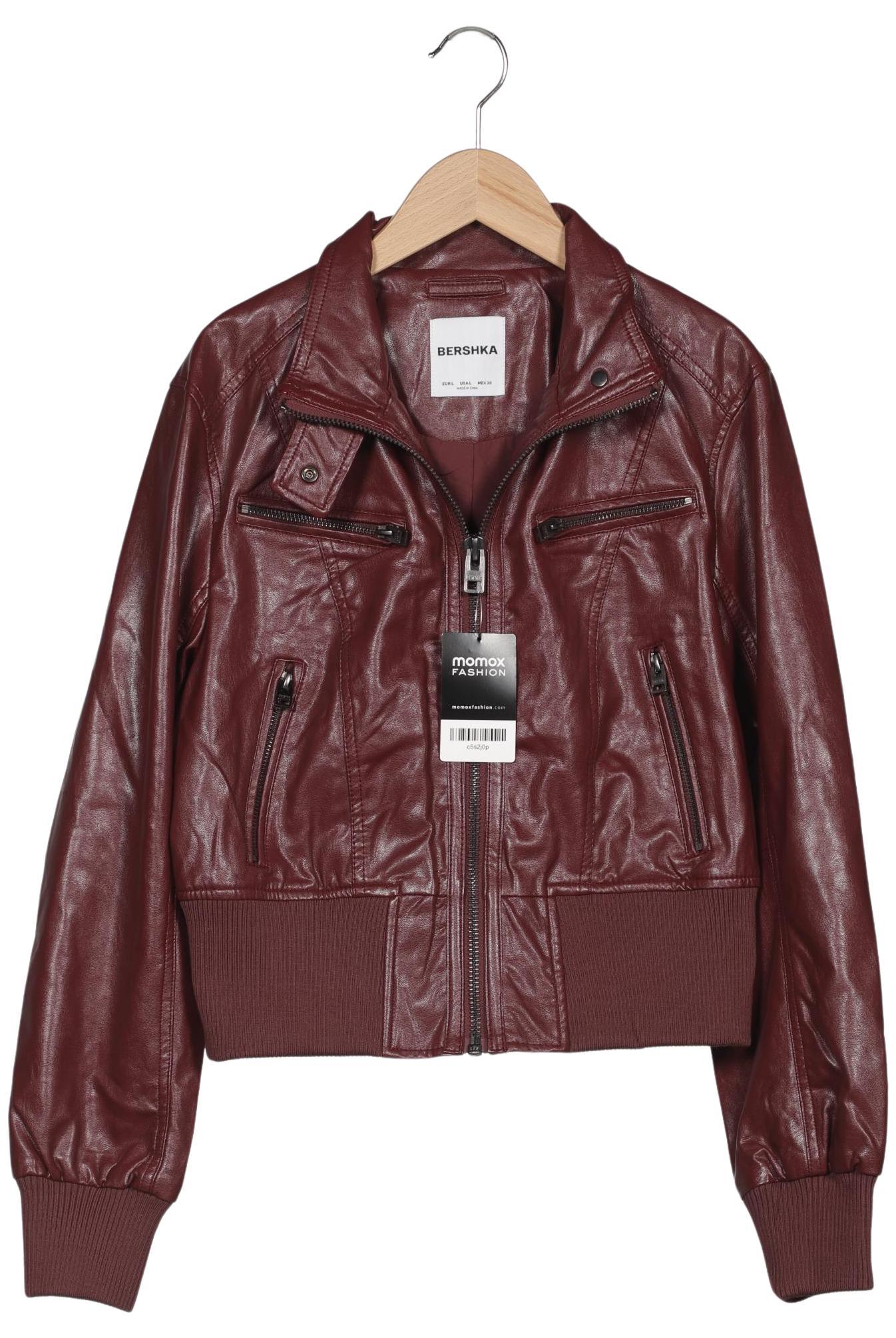 

bershka Damen Jacke, bordeaux, Gr. 42