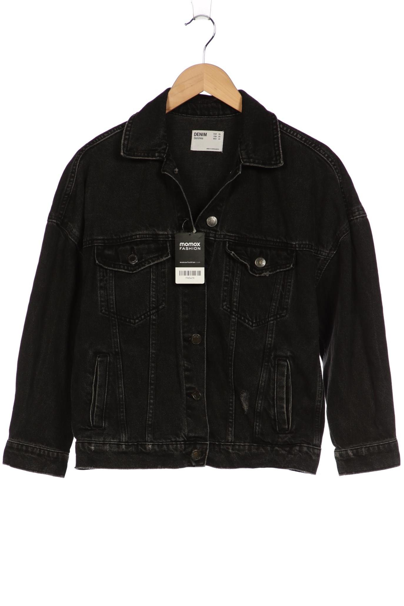 

bershka Damen Jacke, schwarz, Gr. 34