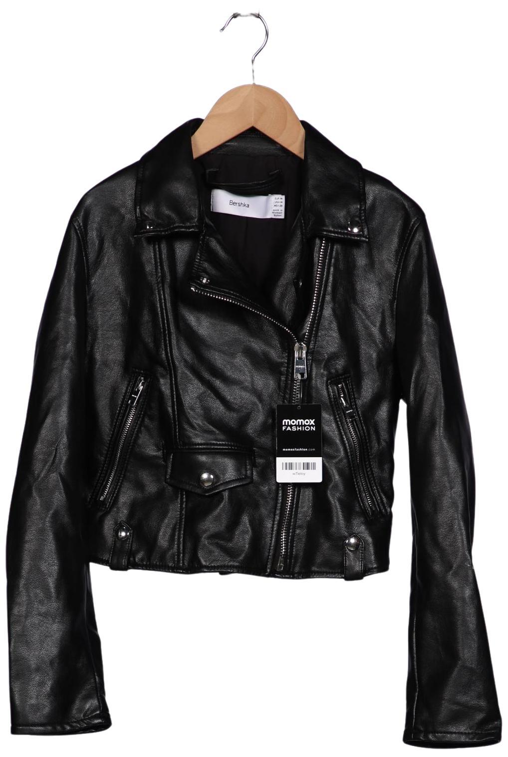 

bershka Damen Jacke, schwarz, Gr. 38