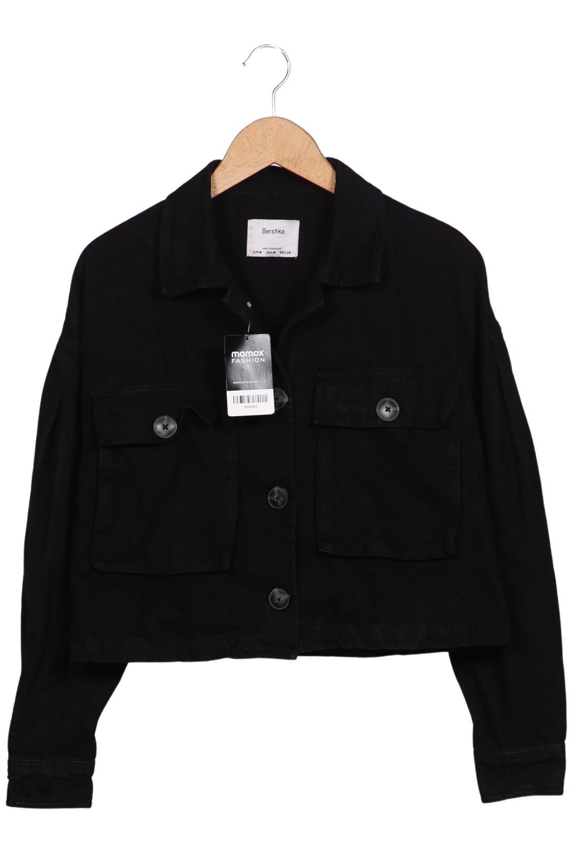 

bershka Damen Jacke, schwarz, Gr. 38