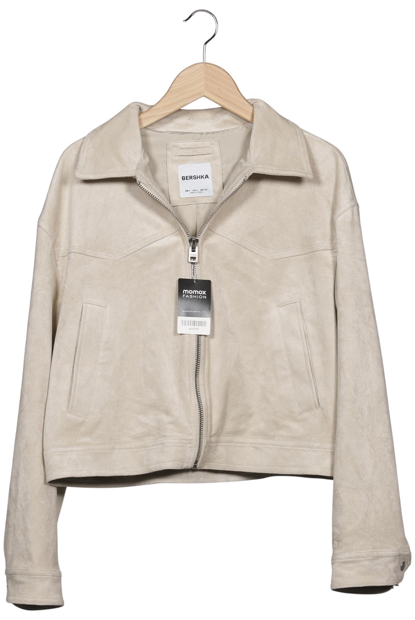 

bershka Damen Jacke, beige, Gr. 42