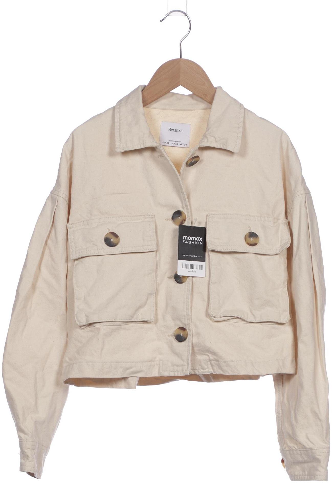 

bershka Damen Jacke, beige, Gr. 34
