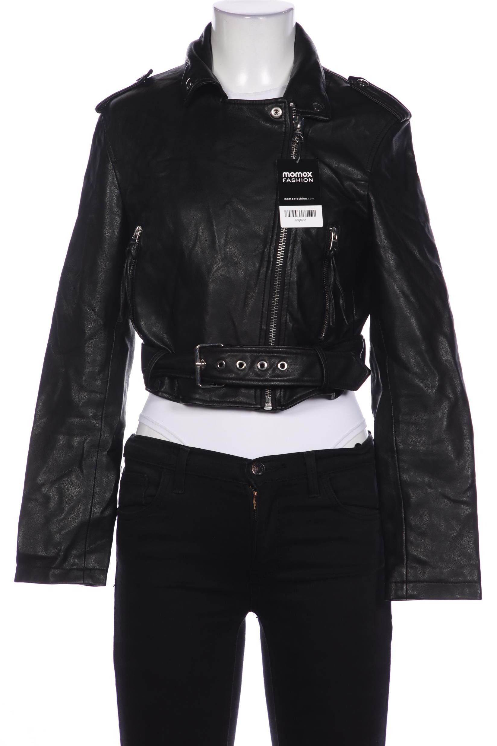 

bershka Damen Jacke, schwarz, Gr. 38