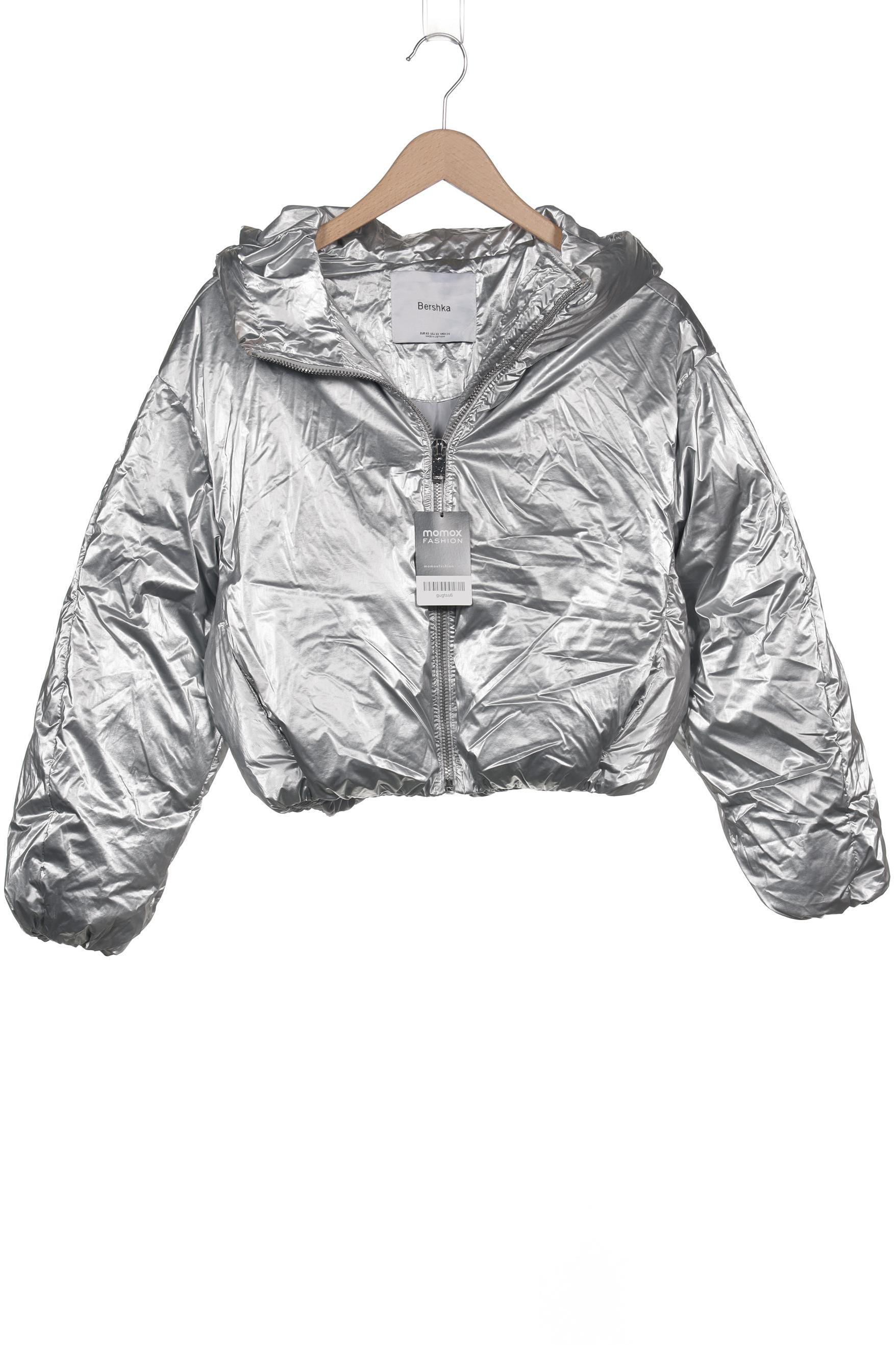 

bershka Damen Jacke, silber, Gr. 34
