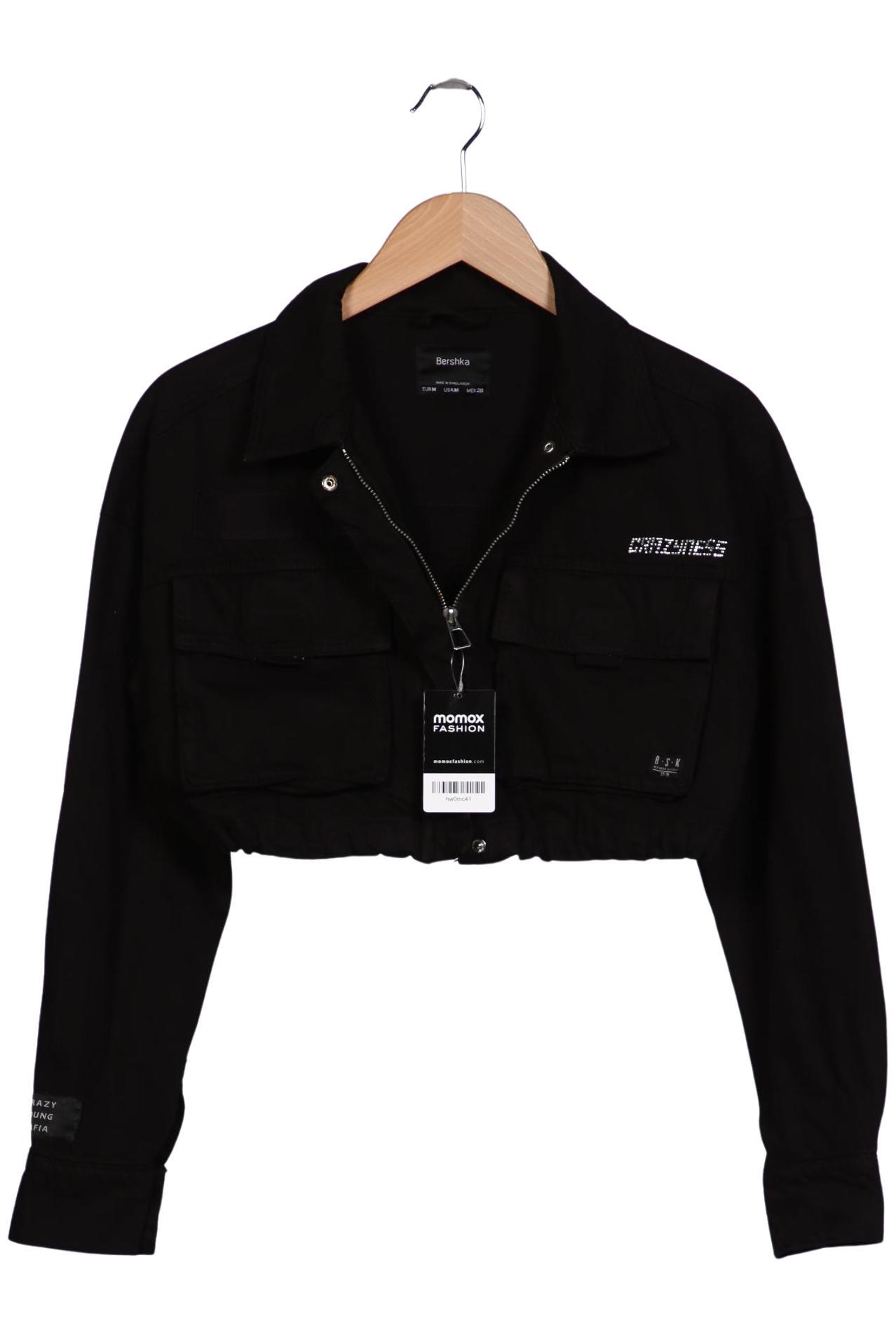 

bershka Damen Jacke, schwarz, Gr. 38
