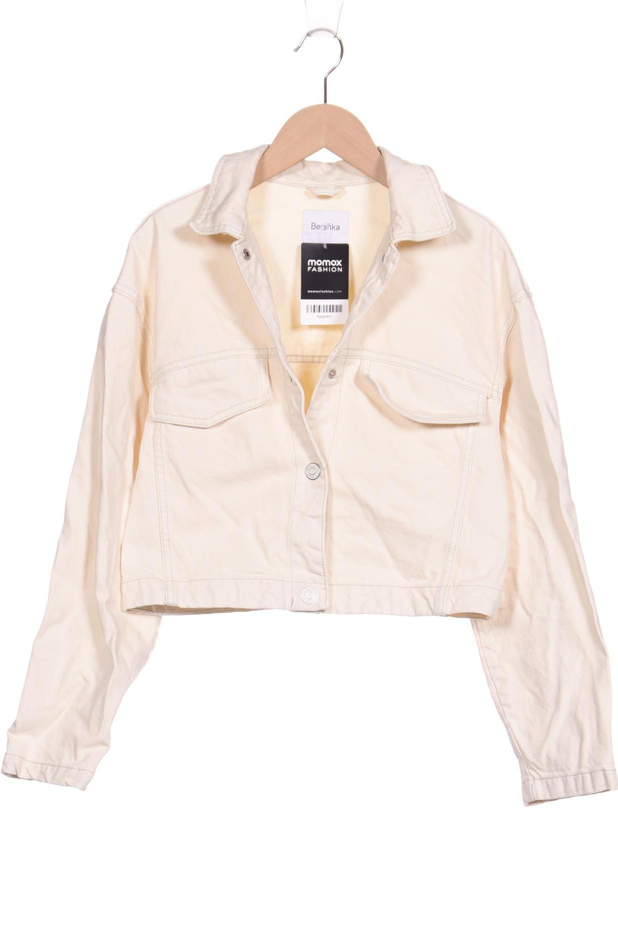 

bershka Damen Jacke, cremeweiß