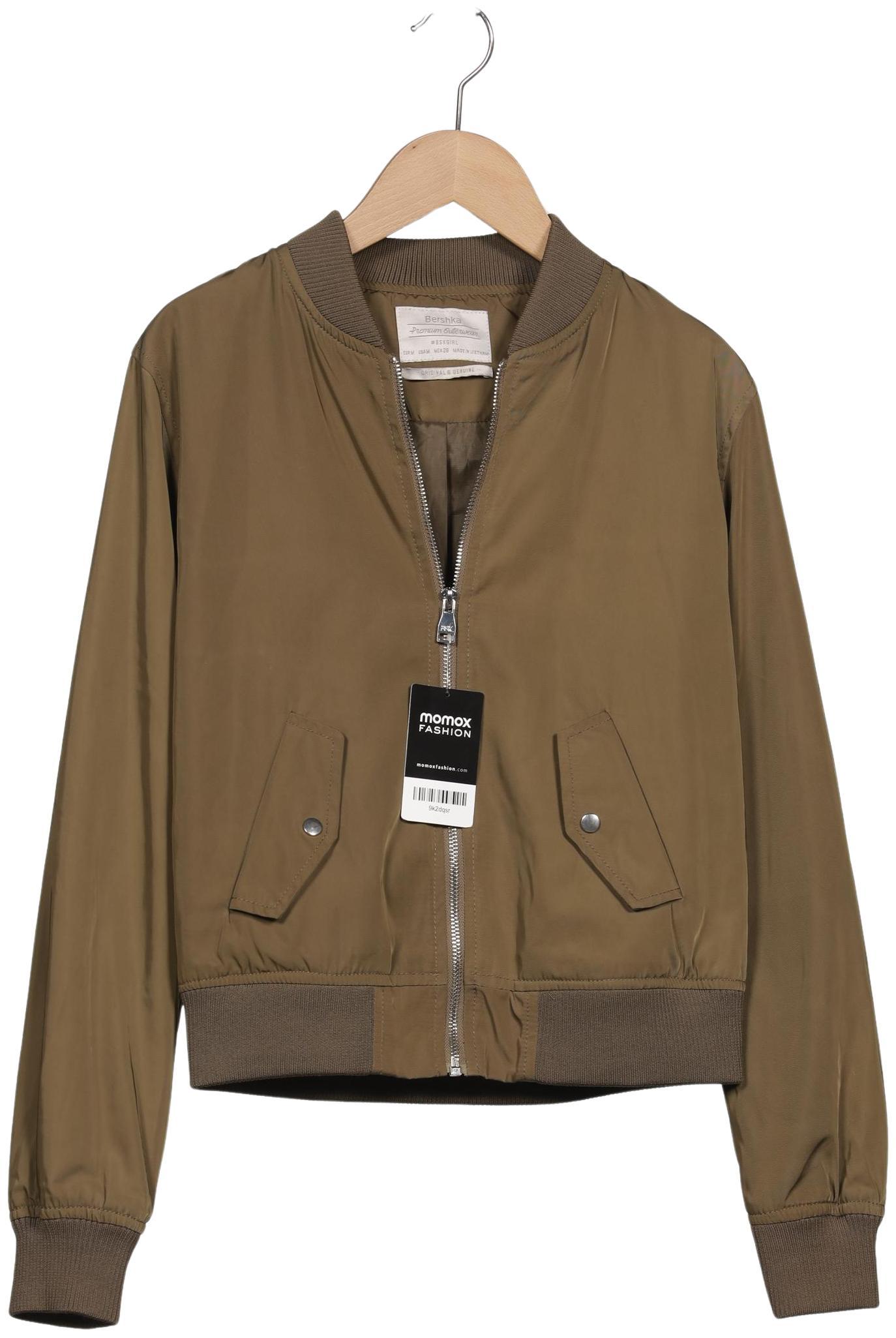 

bershka Damen Jacke, grün, Gr. 38