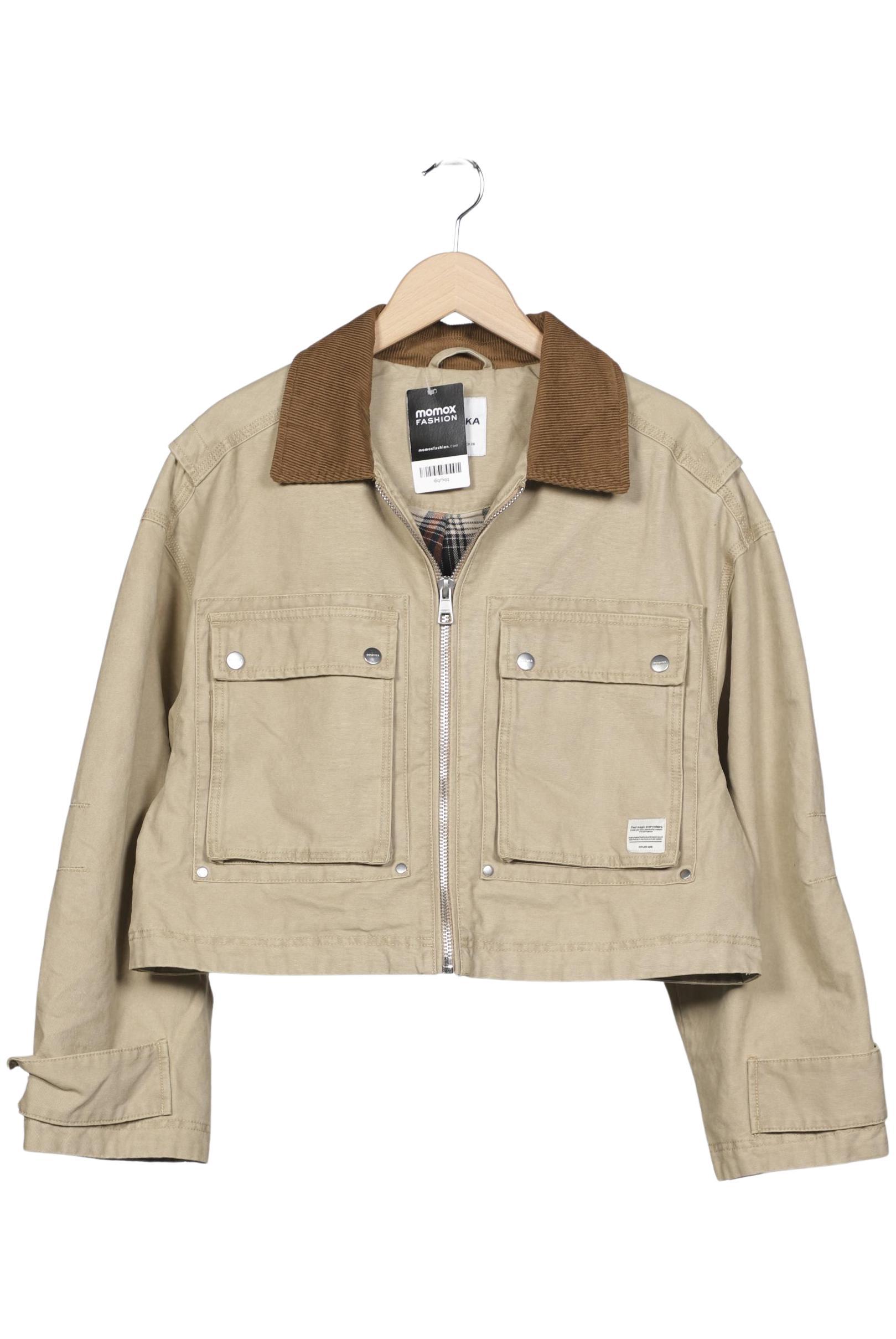 

bershka Damen Jacke, beige, Gr. 36