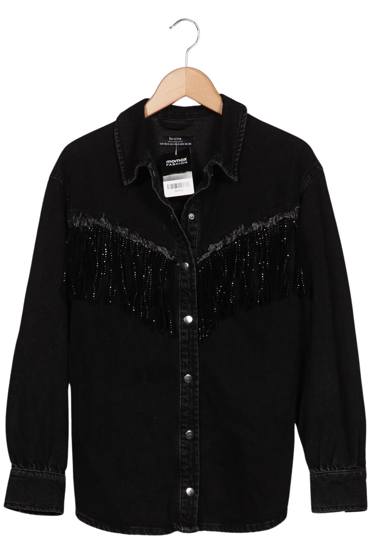 

bershka Damen Jacke, schwarz, Gr. 34