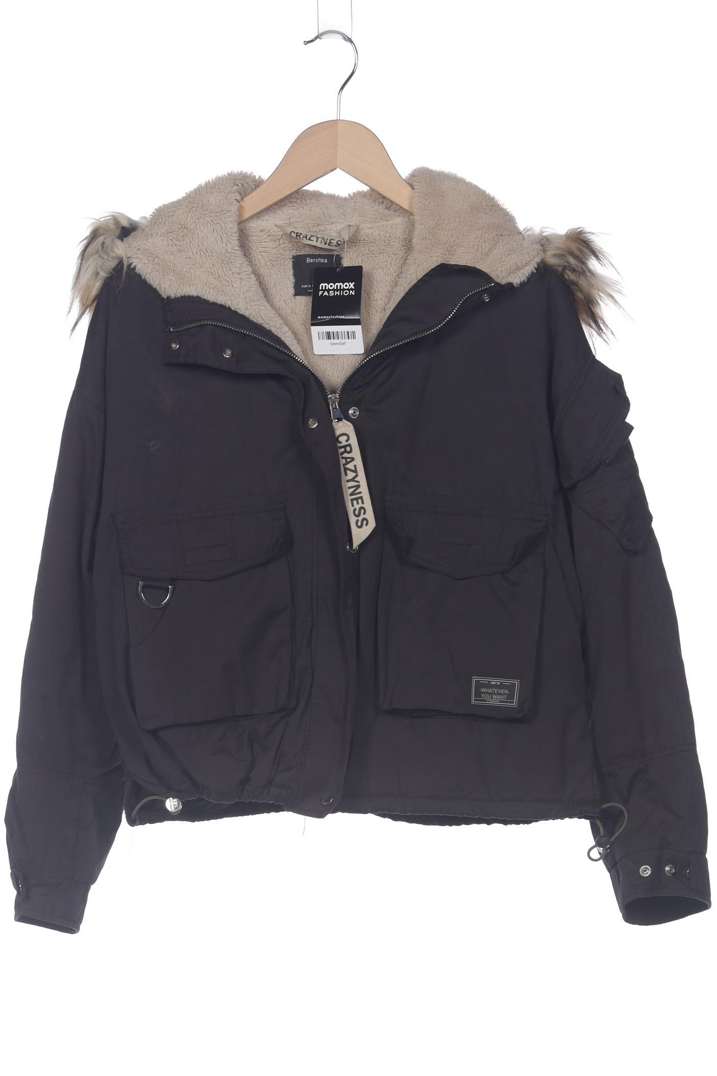 

bershka Damen Jacke, schwarz, Gr. 38