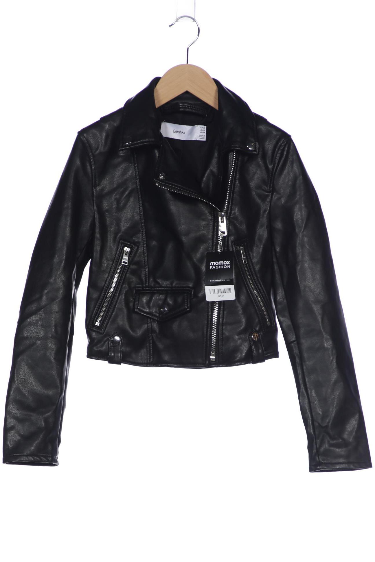 

bershka Damen Jacke, schwarz, Gr. 34