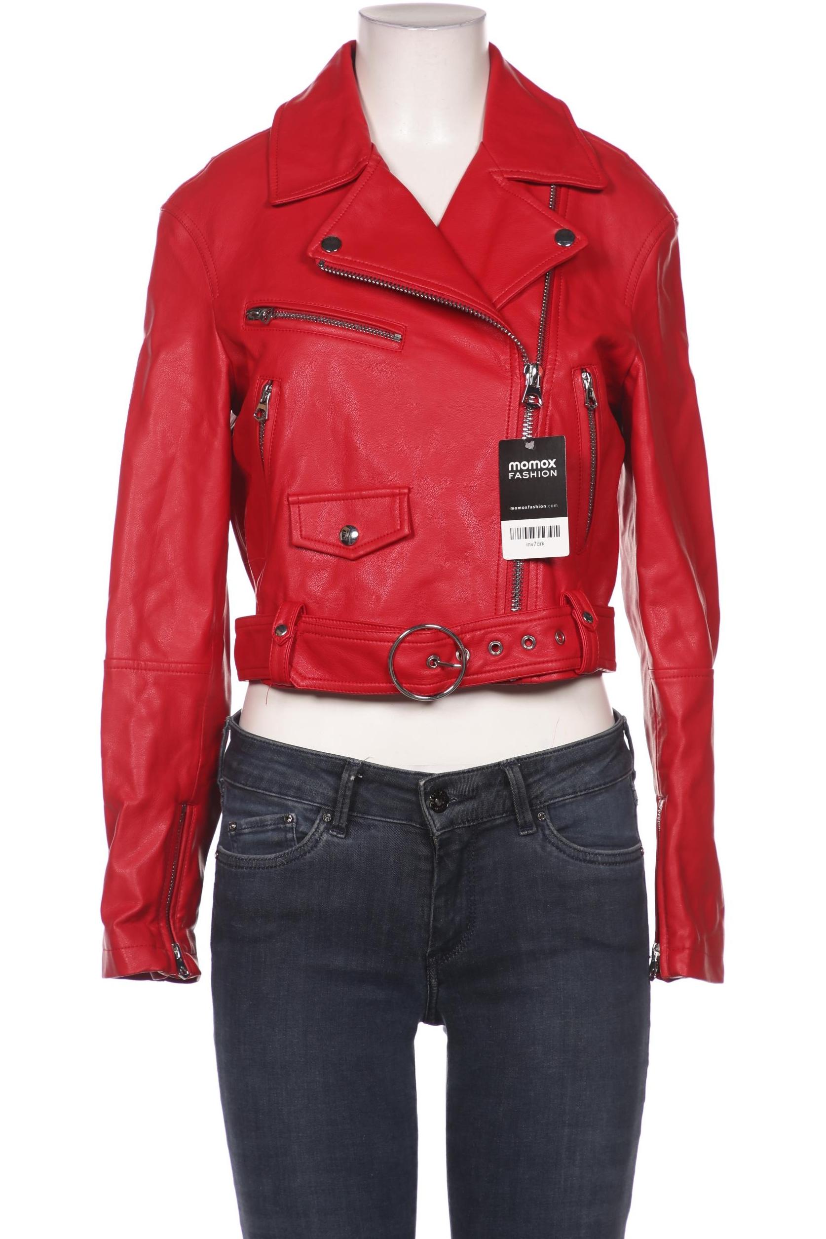 

bershka Damen Jacke, rot, Gr. 36