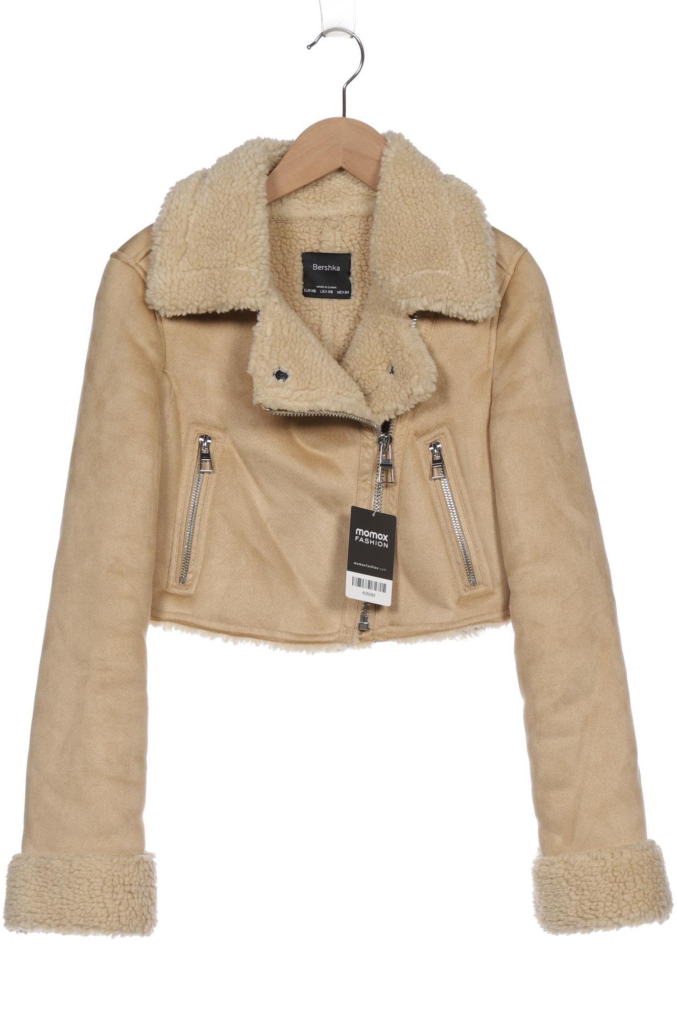 

bershka Damen Jacke, beige, Gr. 34
