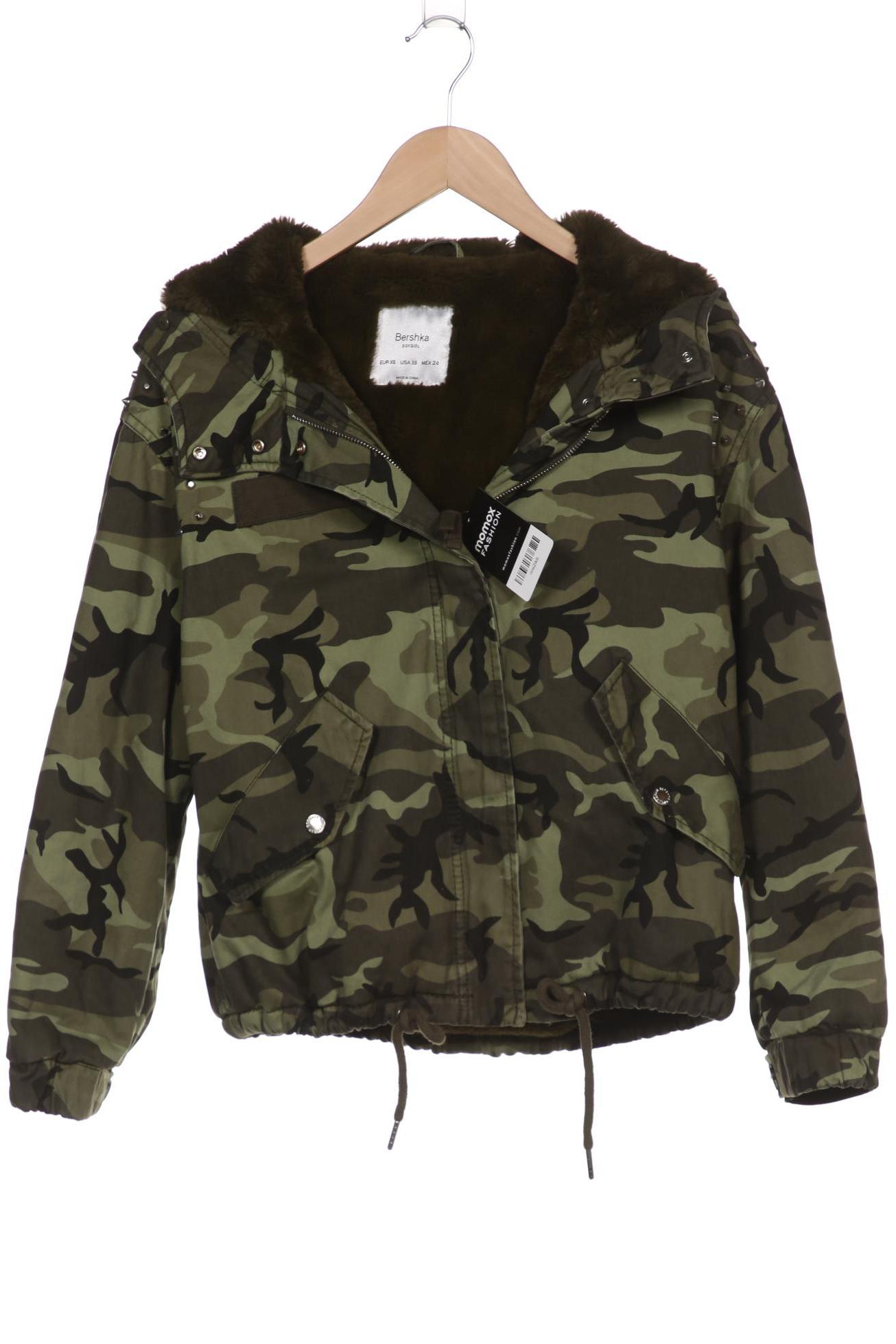 

bershka Damen Jacke, grün, Gr. 34