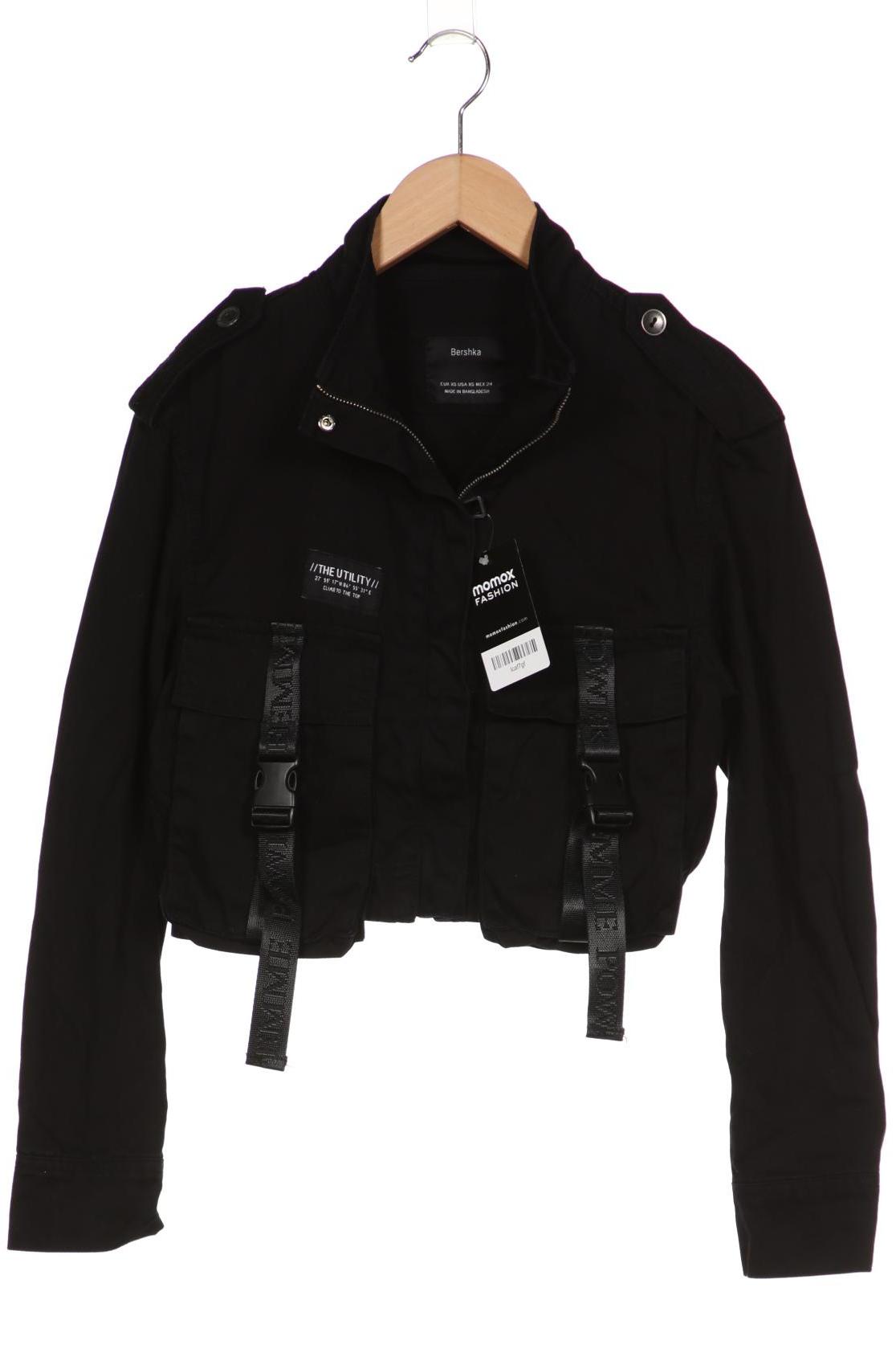 

bershka Damen Jacke, schwarz