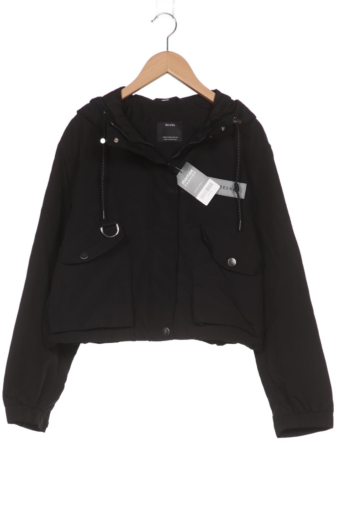 

bershka Damen Jacke, schwarz, Gr. 38