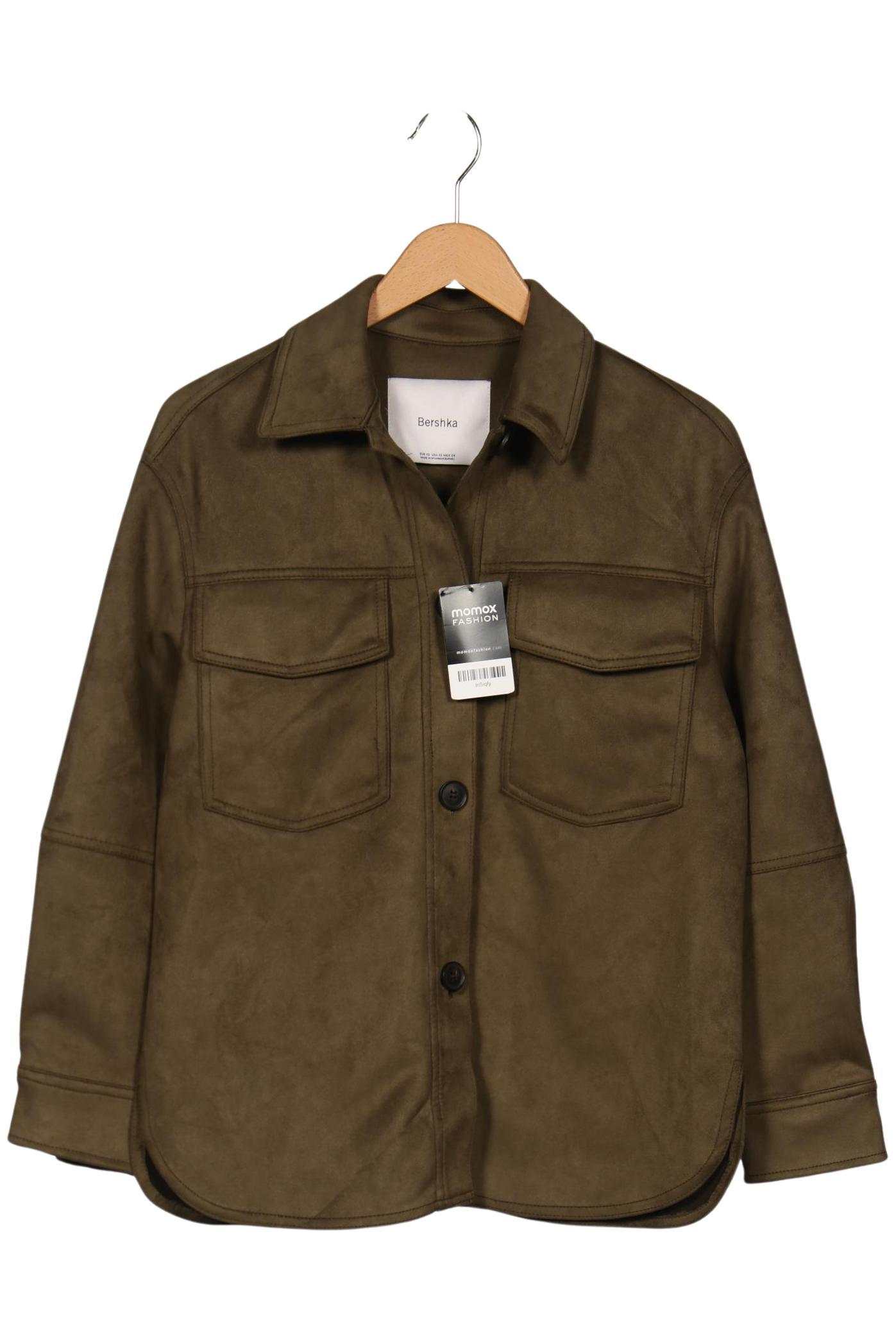 

bershka Damen Jacke, grün, Gr. 34