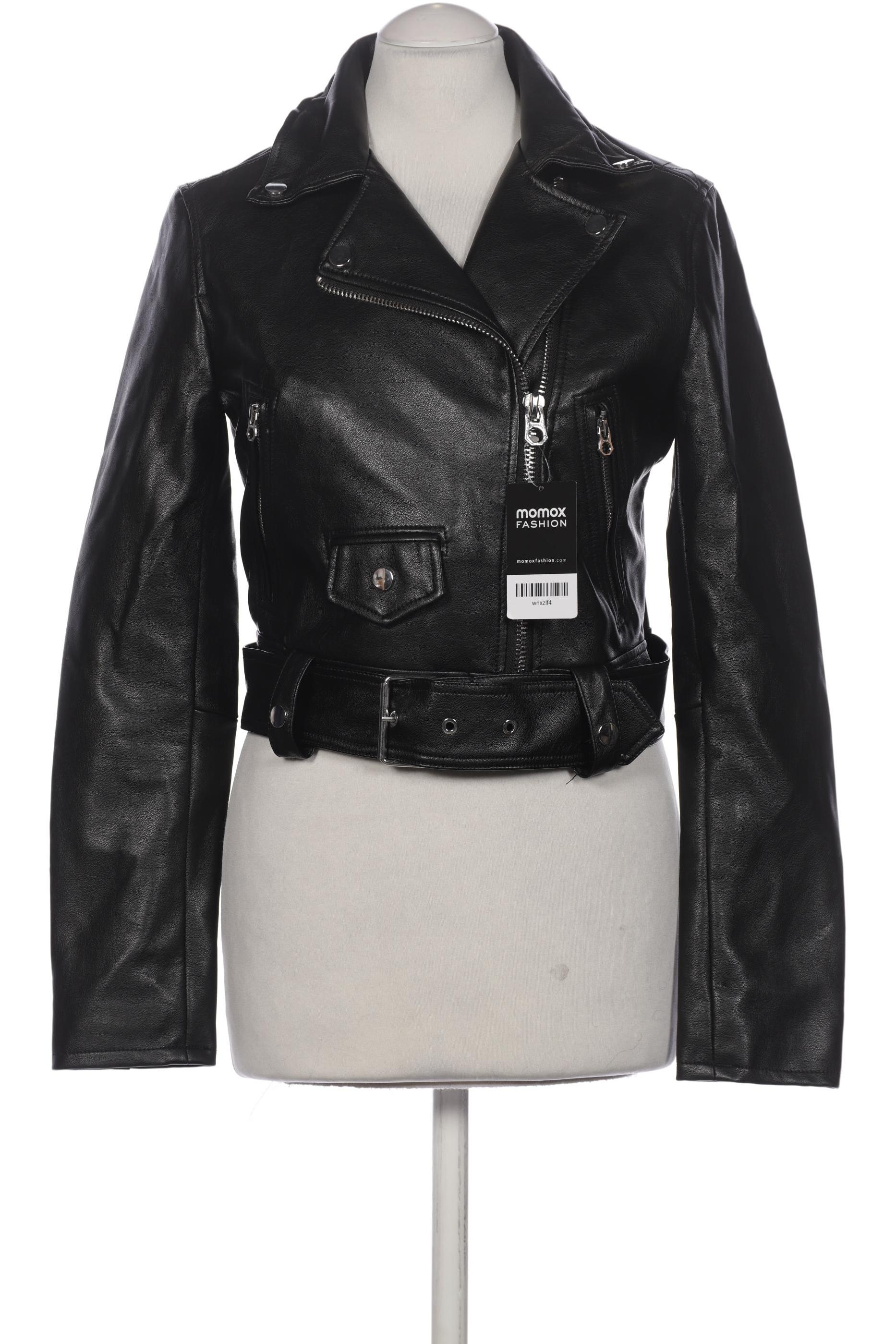 

bershka Damen Jacke, schwarz, Gr. 38