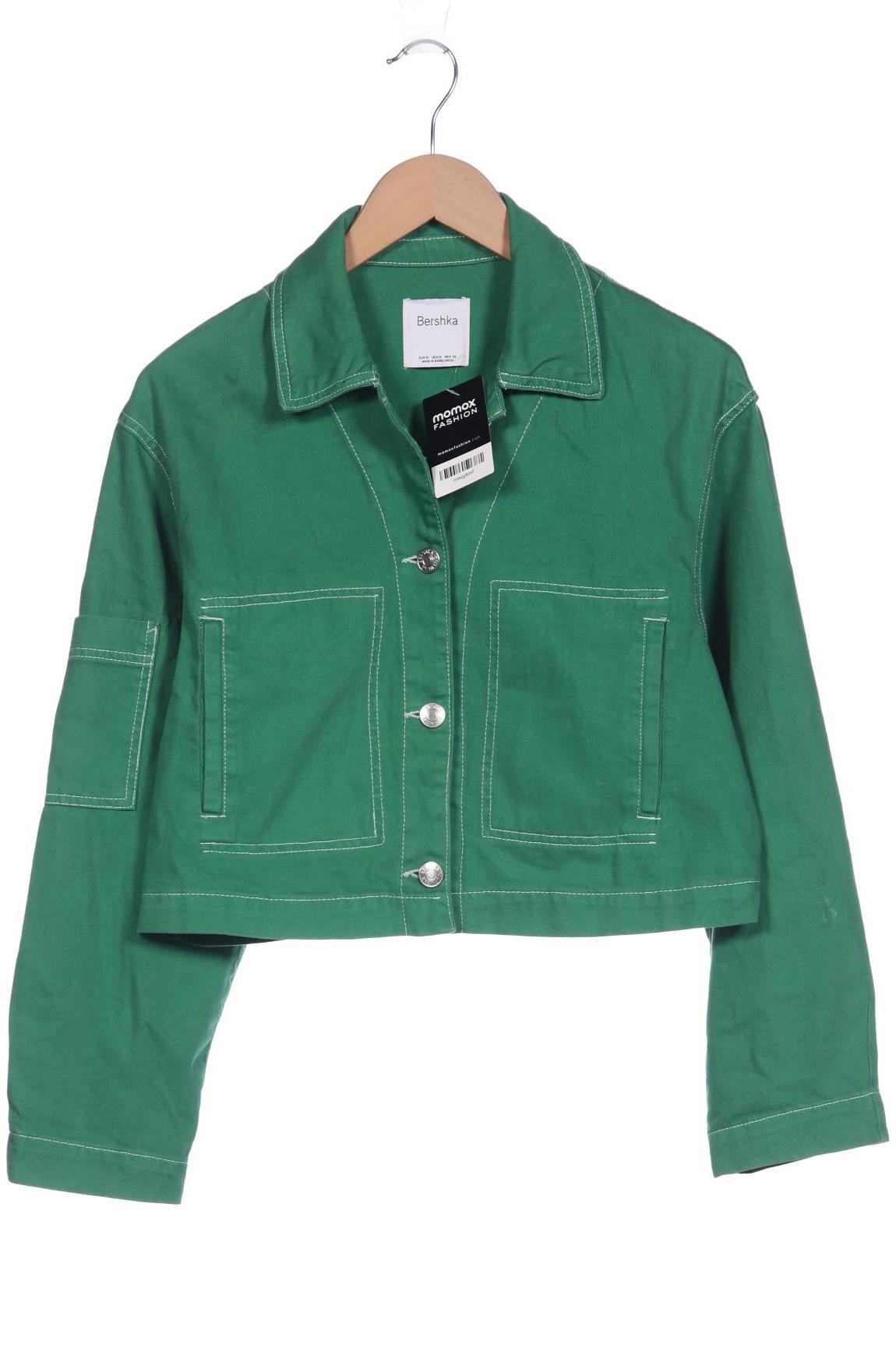 

bershka Damen Jacke, grün, Gr. 38