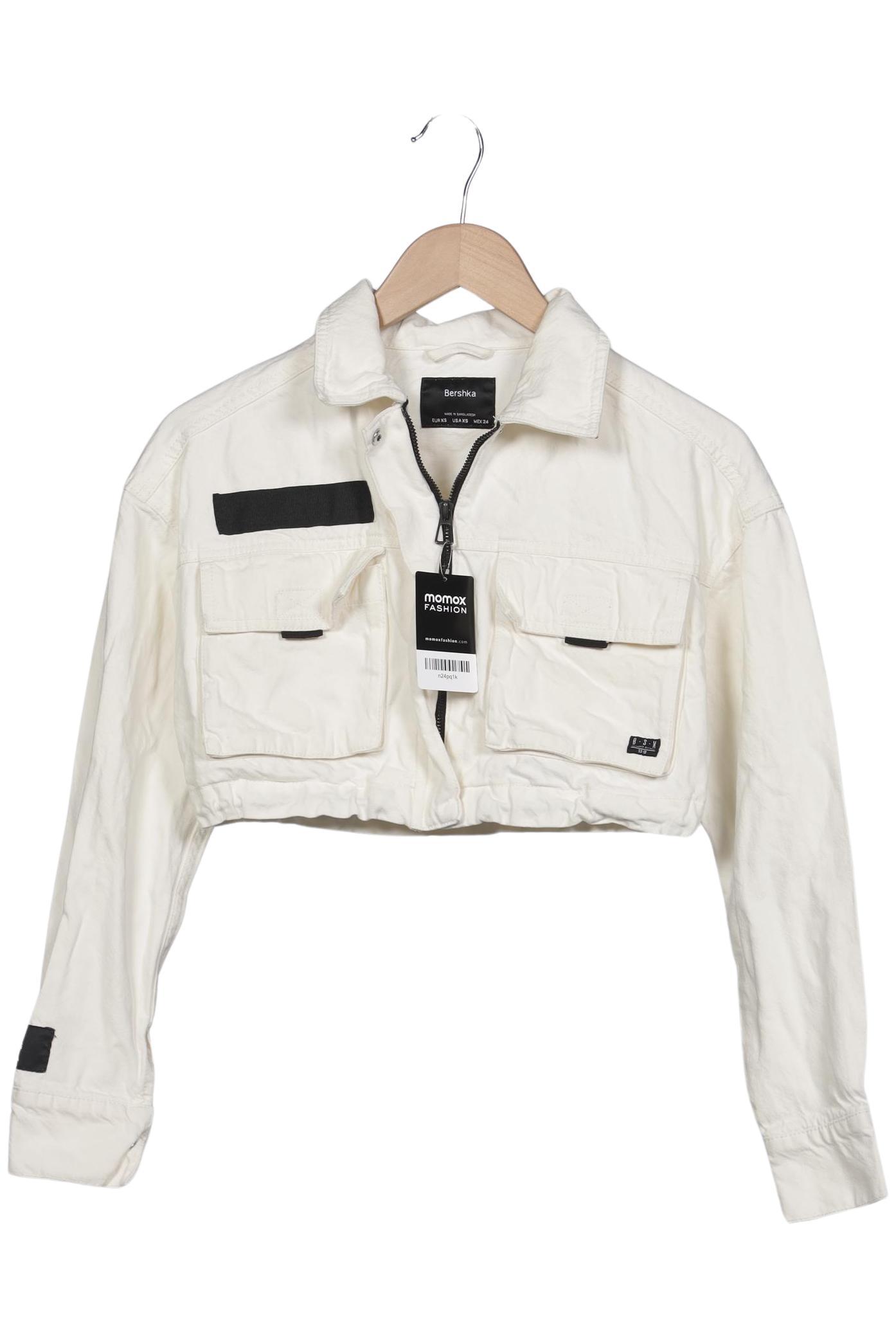 

bershka Damen Jacke, cremeweiß, Gr. 34
