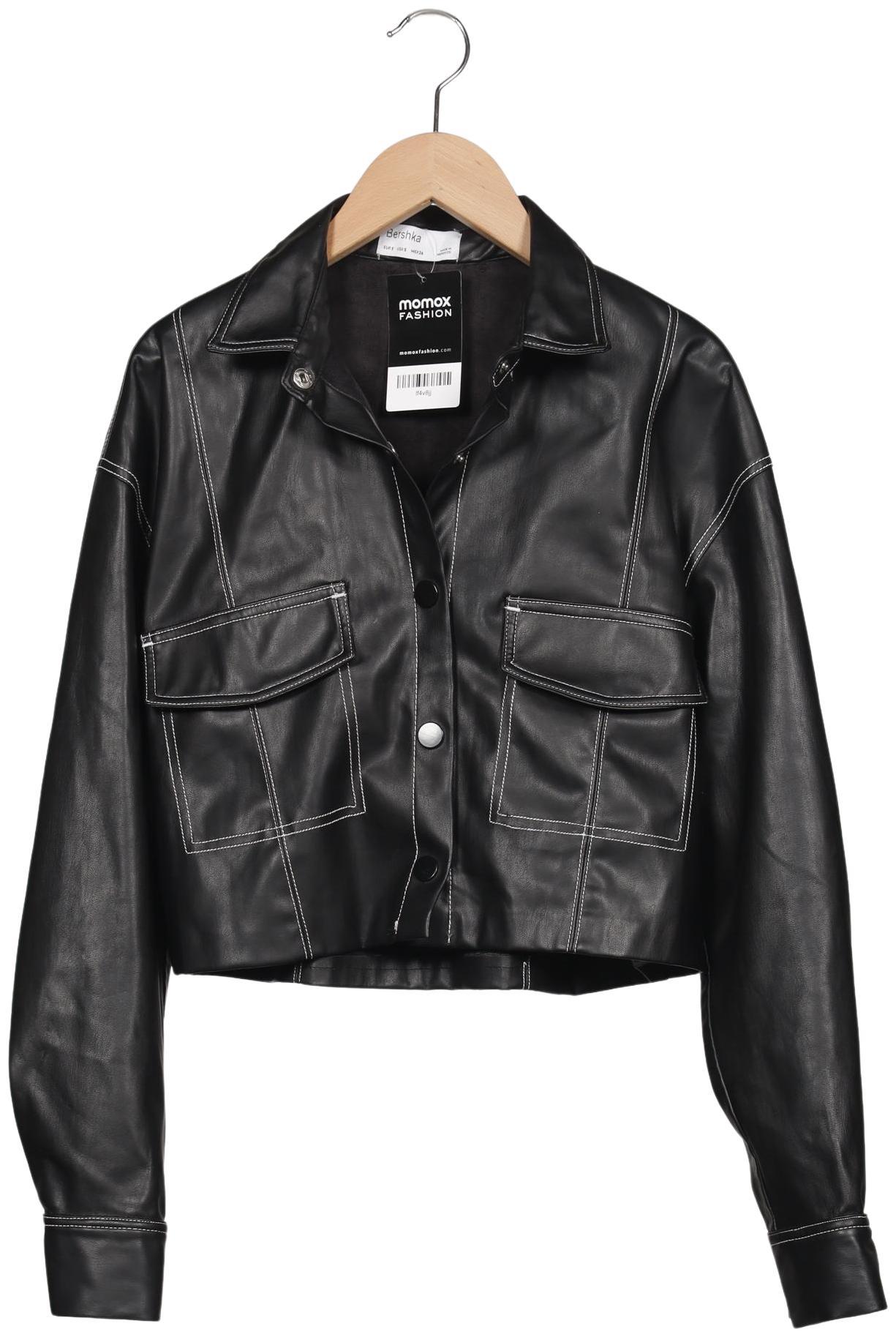 

bershka Damen Jacke, schwarz, Gr. 36
