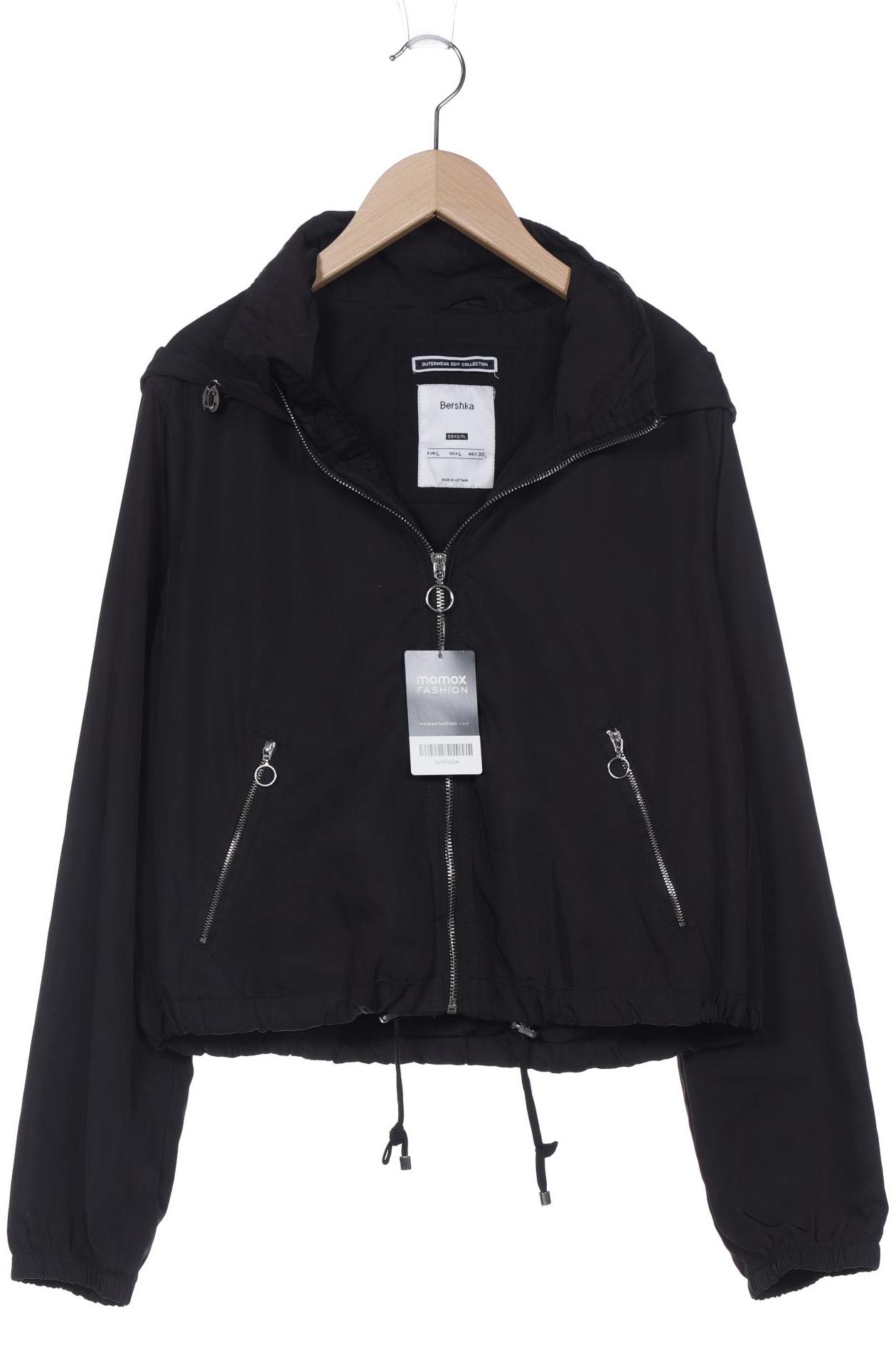 

bershka Damen Jacke, schwarz, Gr. 42