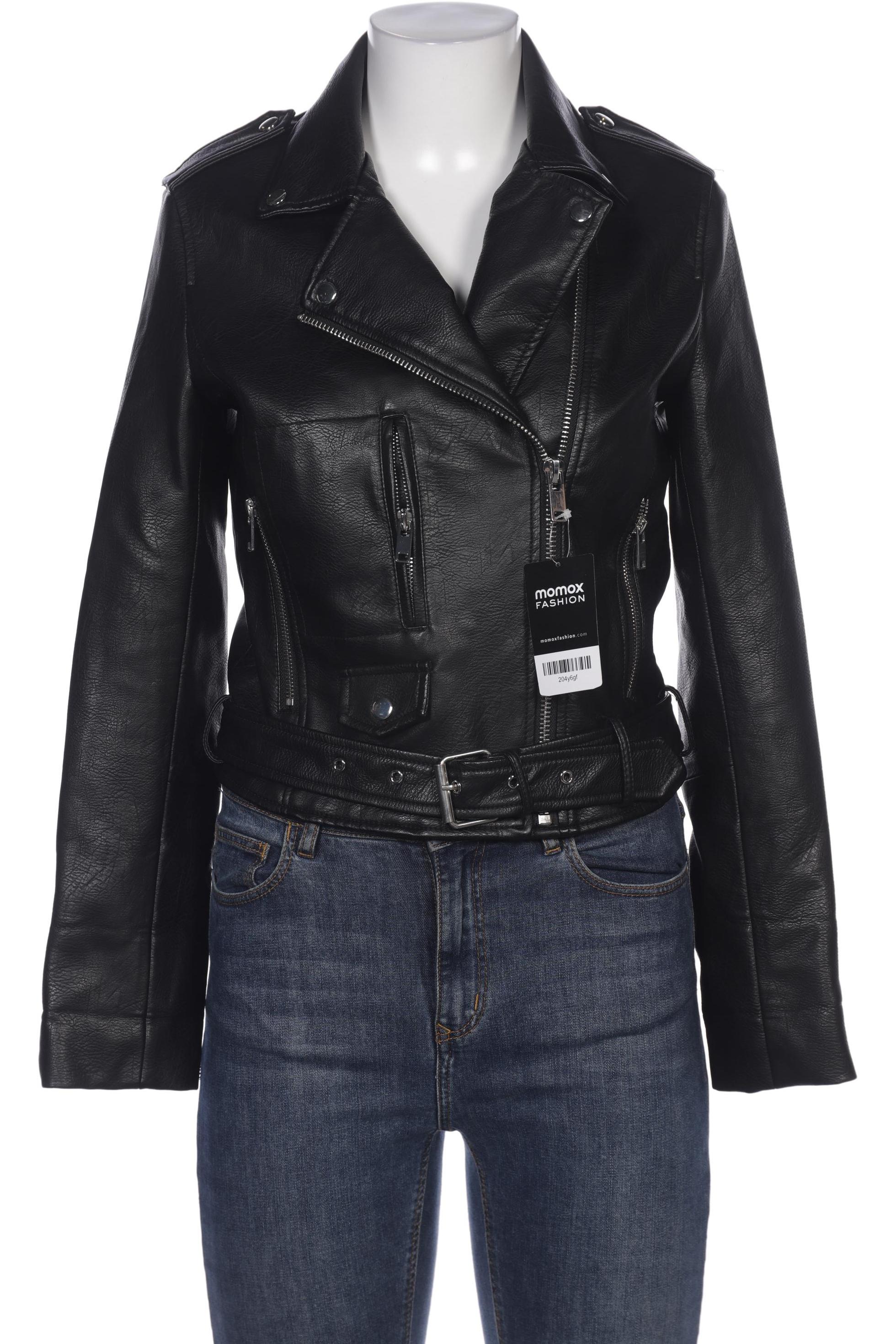 

bershka Damen Jacke, schwarz, Gr. 38
