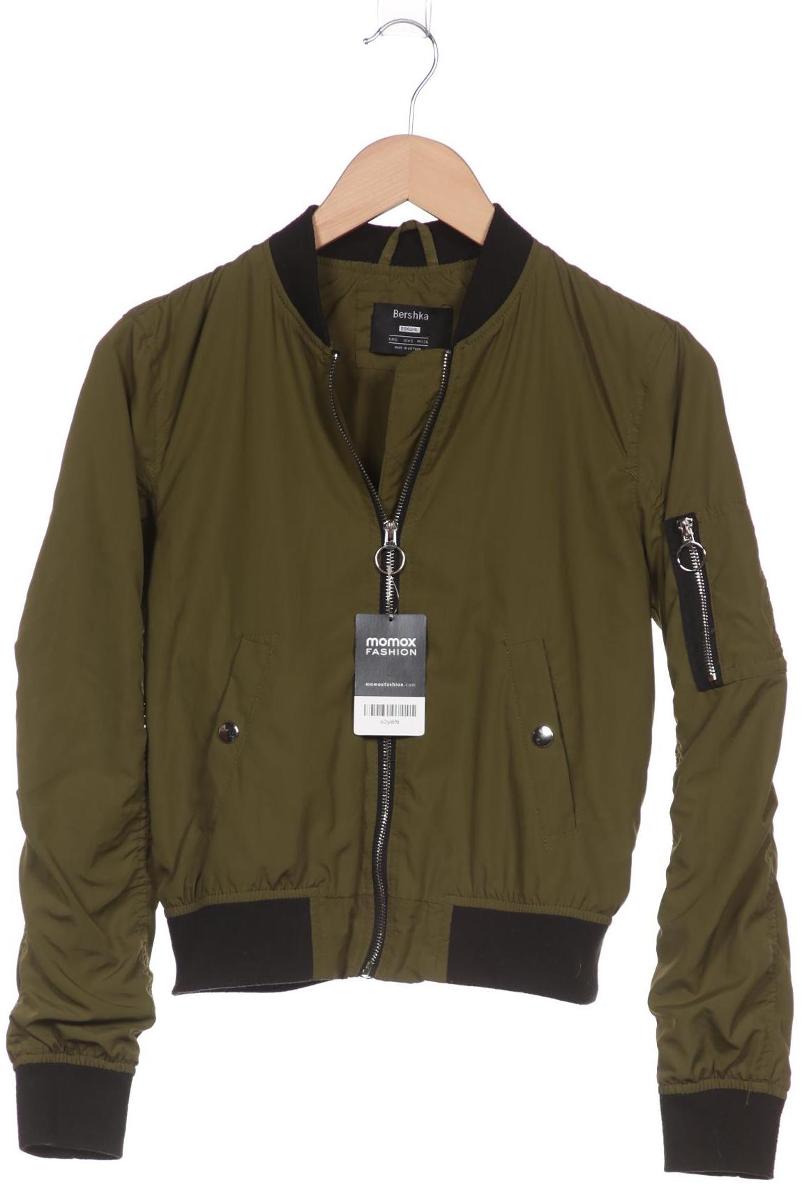 

bershka Damen Jacke, grün, Gr. 36