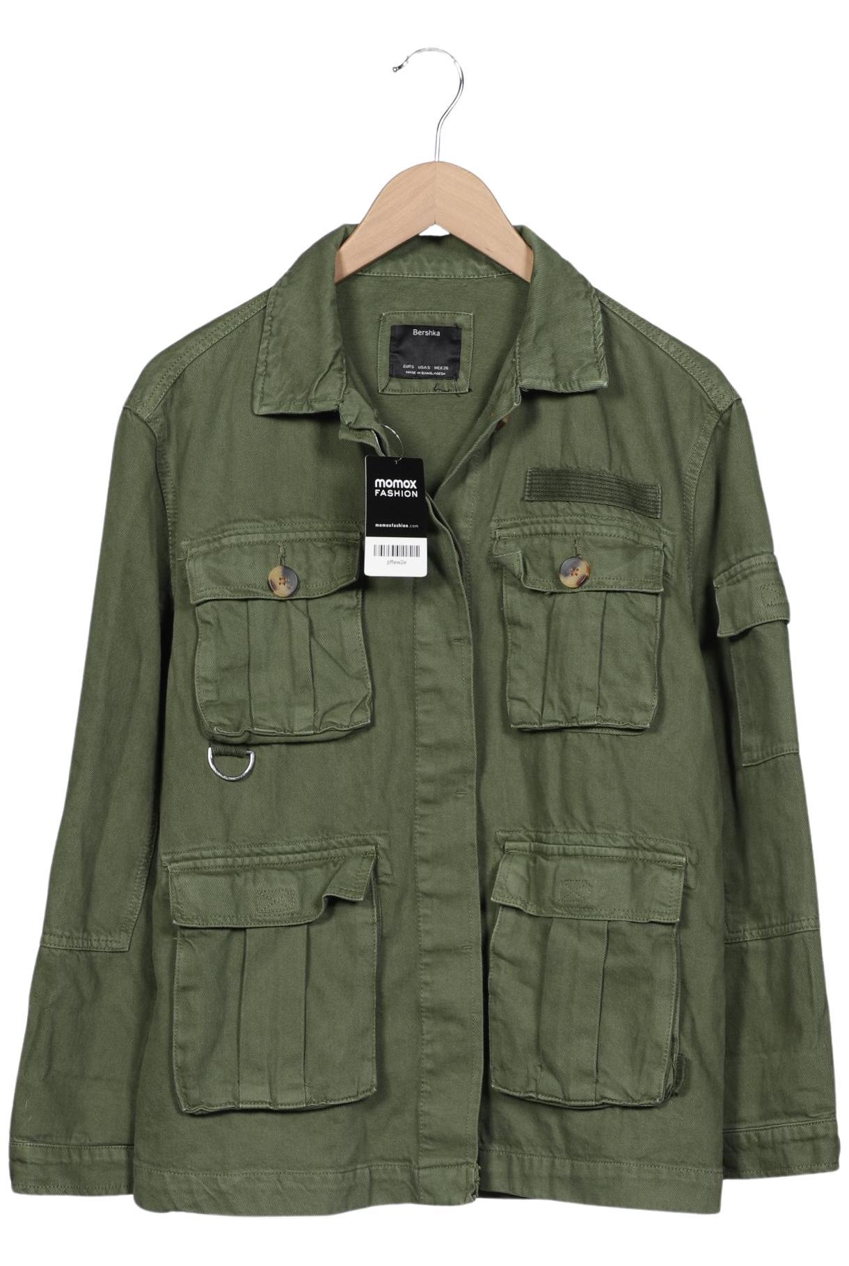 

bershka Damen Jacke, grün, Gr. 36