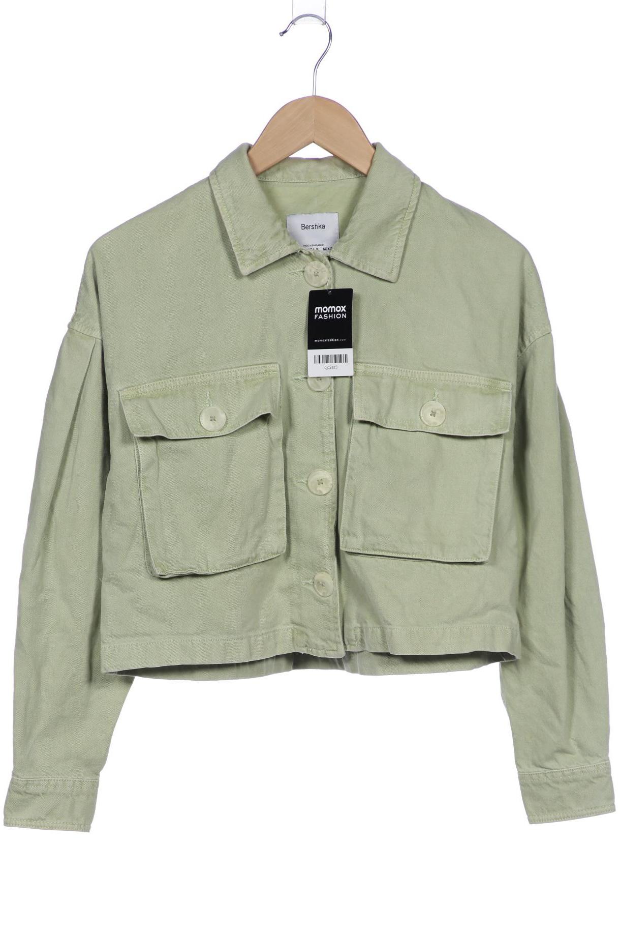 

bershka Damen Jacke, grün, Gr. 36