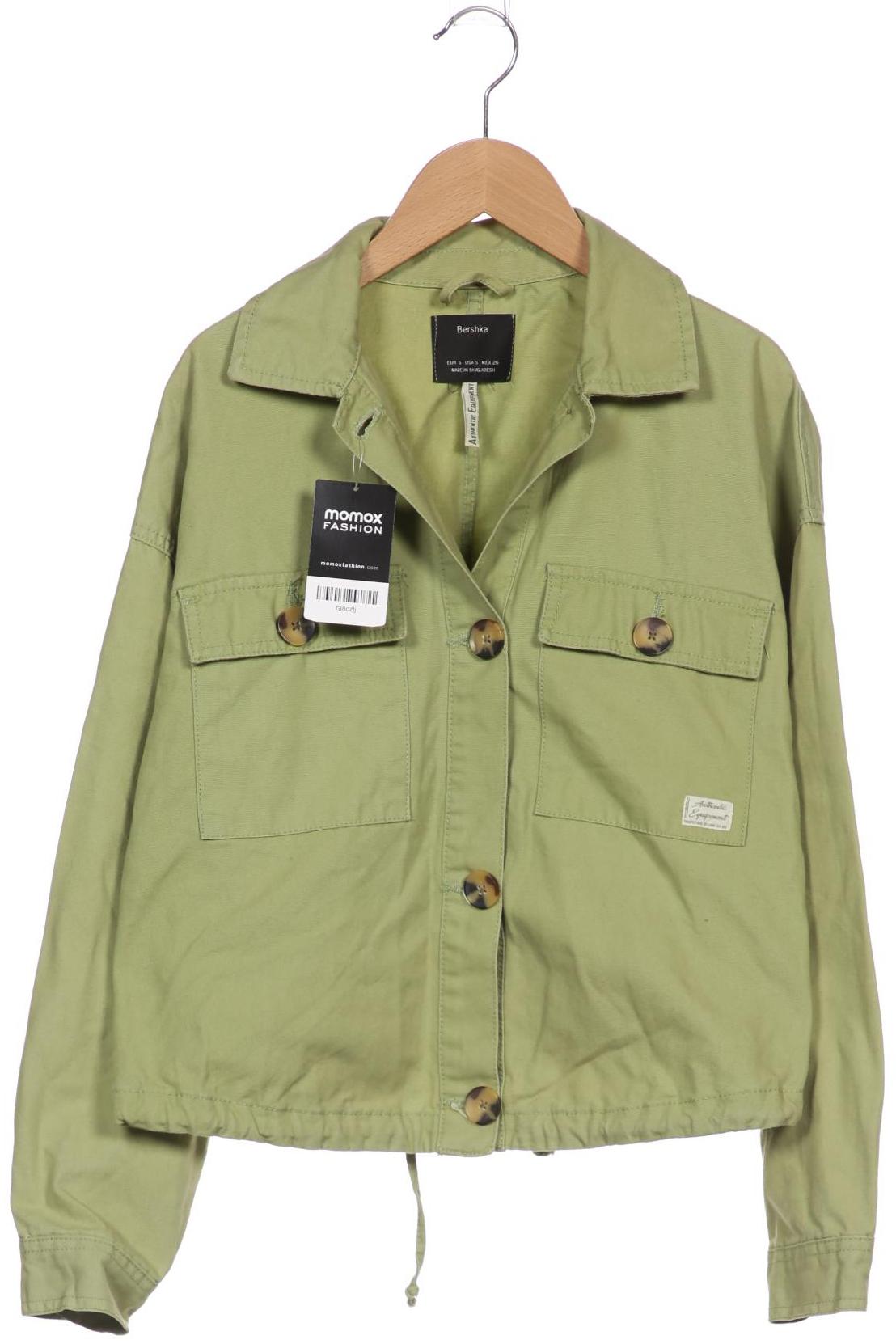 

bershka Damen Jacke, grün, Gr. 36