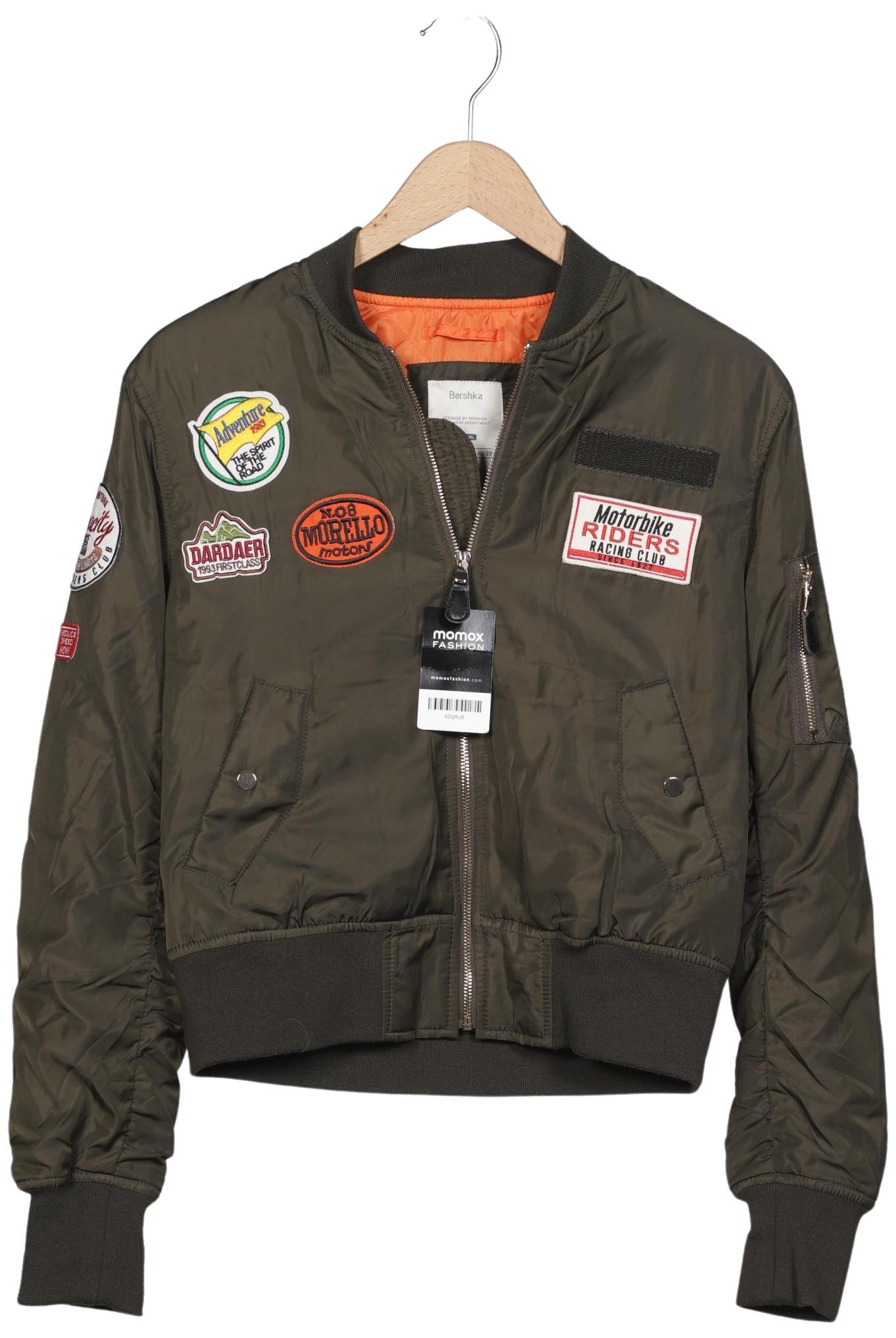 

bershka Damen Jacke, grün, Gr. 38