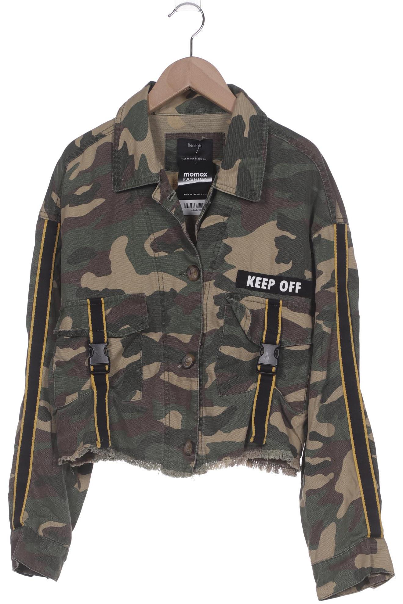 

bershka Damen Jacke, grün, Gr. 38