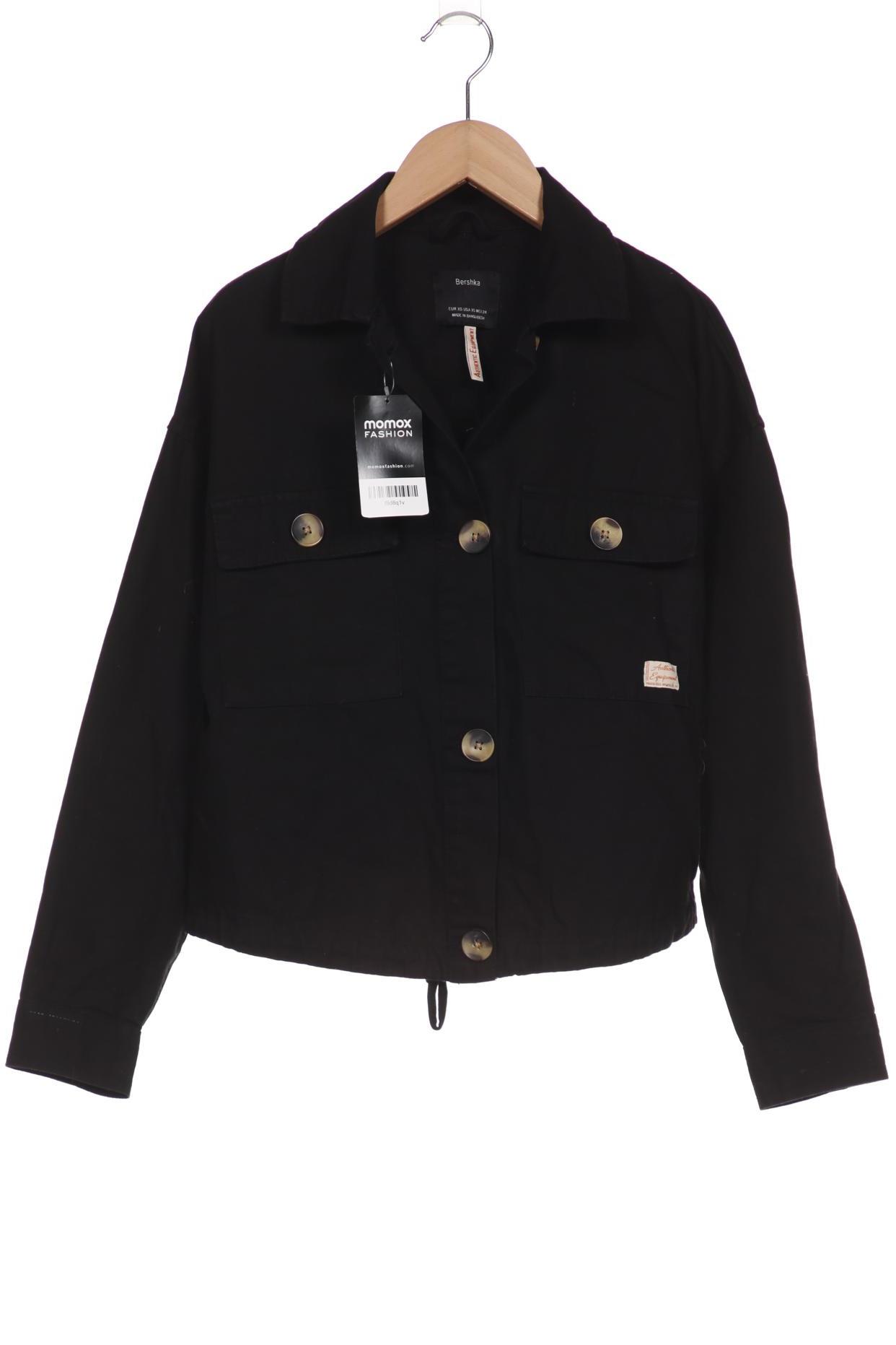 

bershka Damen Jacke, schwarz, Gr. 34