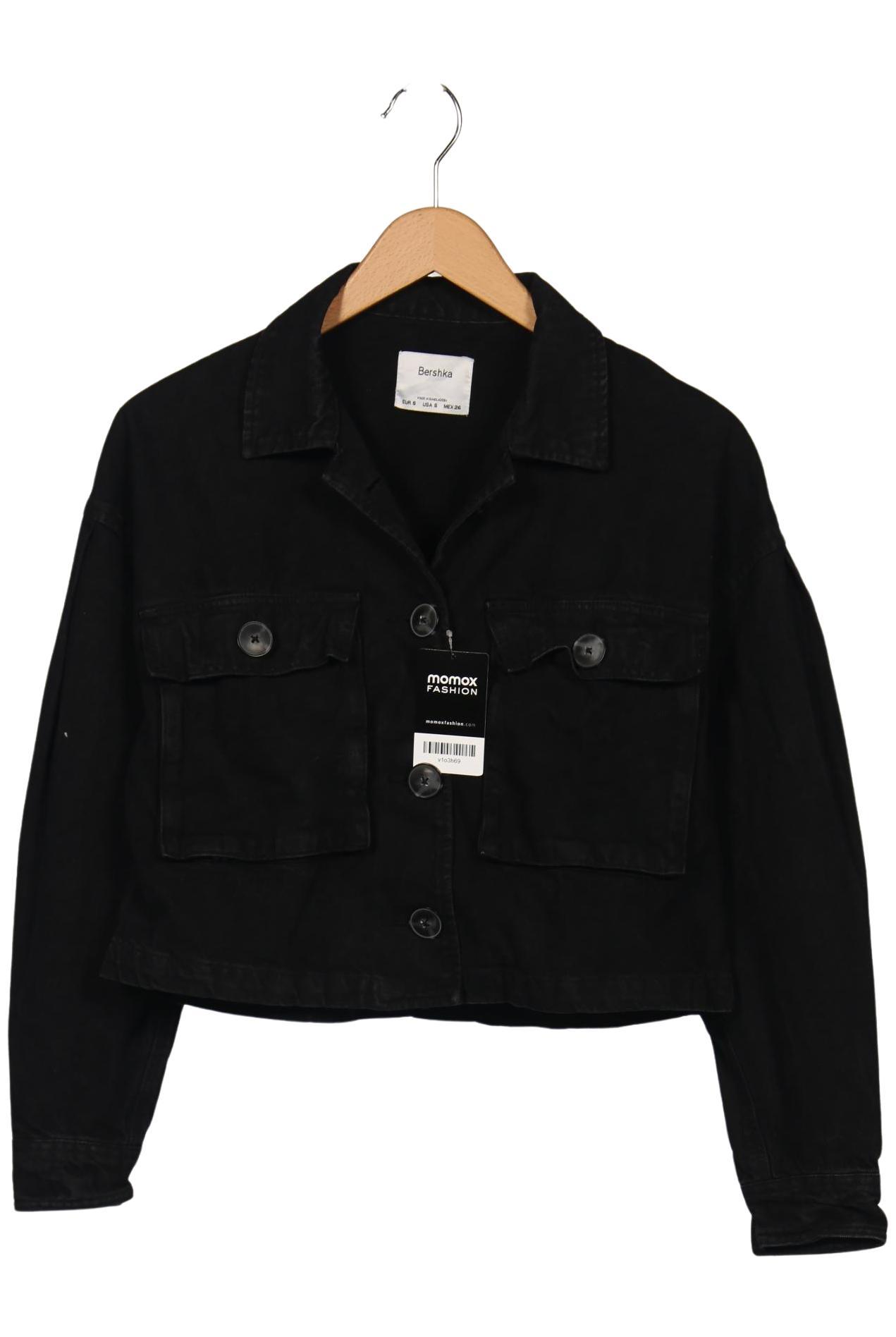

bershka Damen Jacke, schwarz, Gr. 36