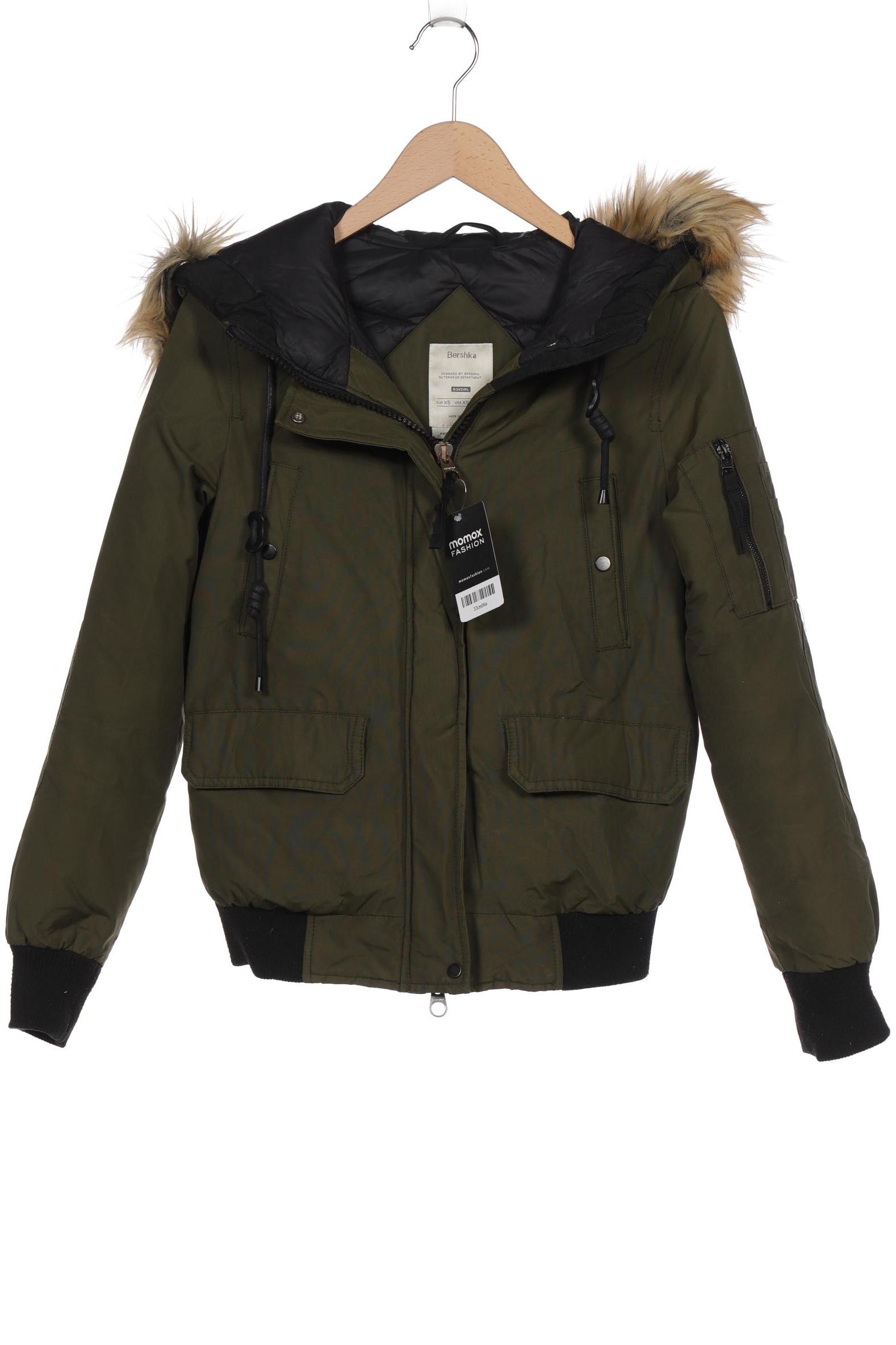 

bershka Damen Jacke, grün, Gr. 34
