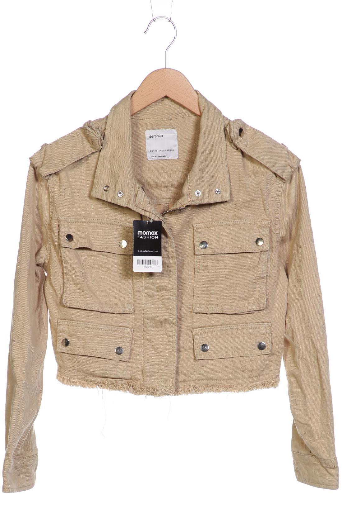 

bershka Damen Jacke, beige, Gr. 34