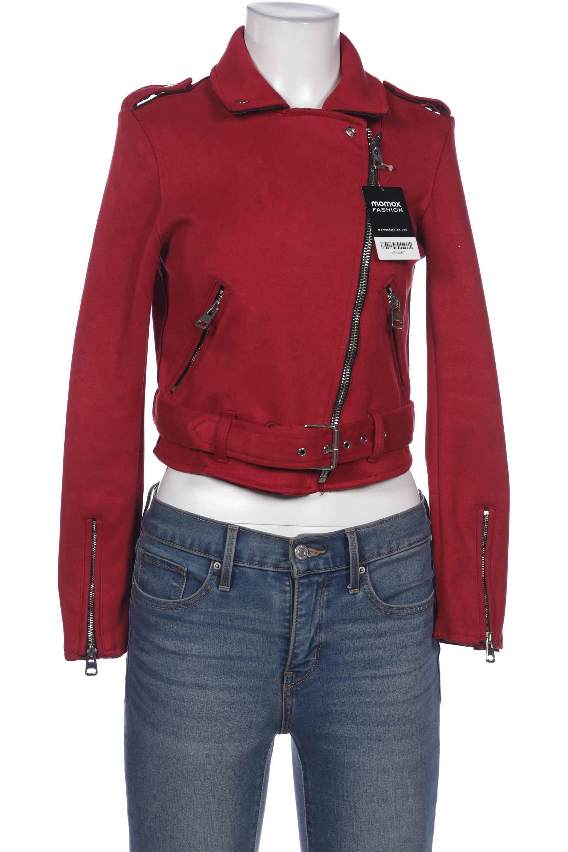 

bershka Damen Jacke, bordeaux, Gr. 36