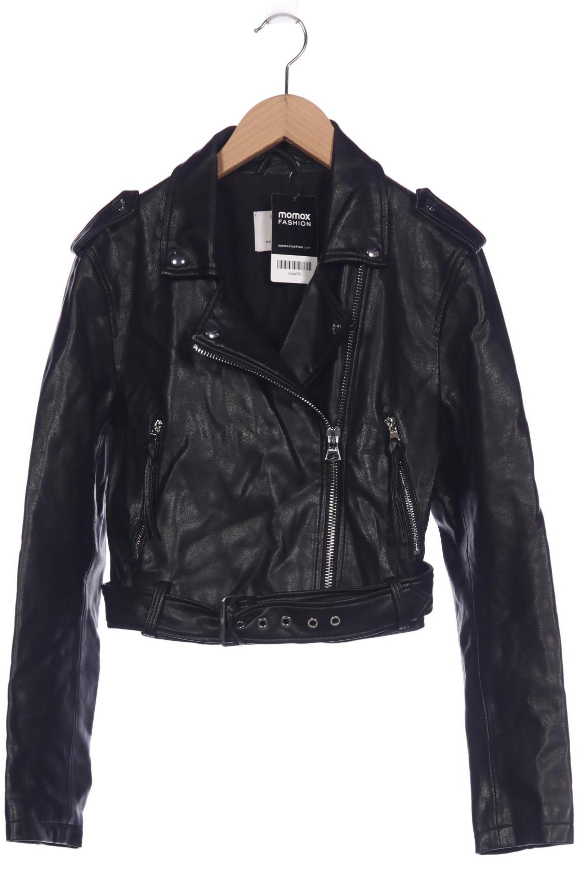 

bershka Damen Jacke, schwarz, Gr. 38