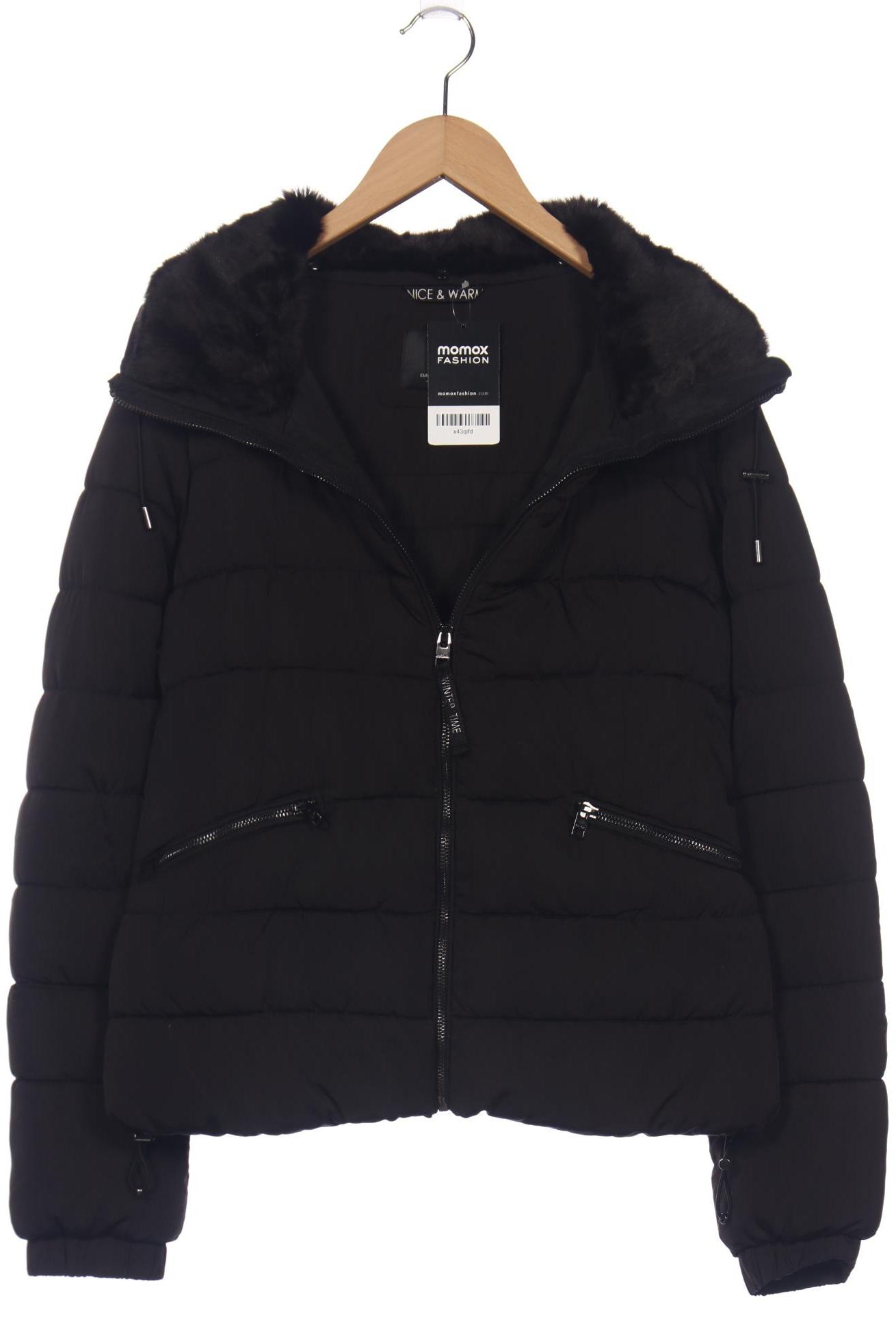 

bershka Damen Jacke, schwarz
